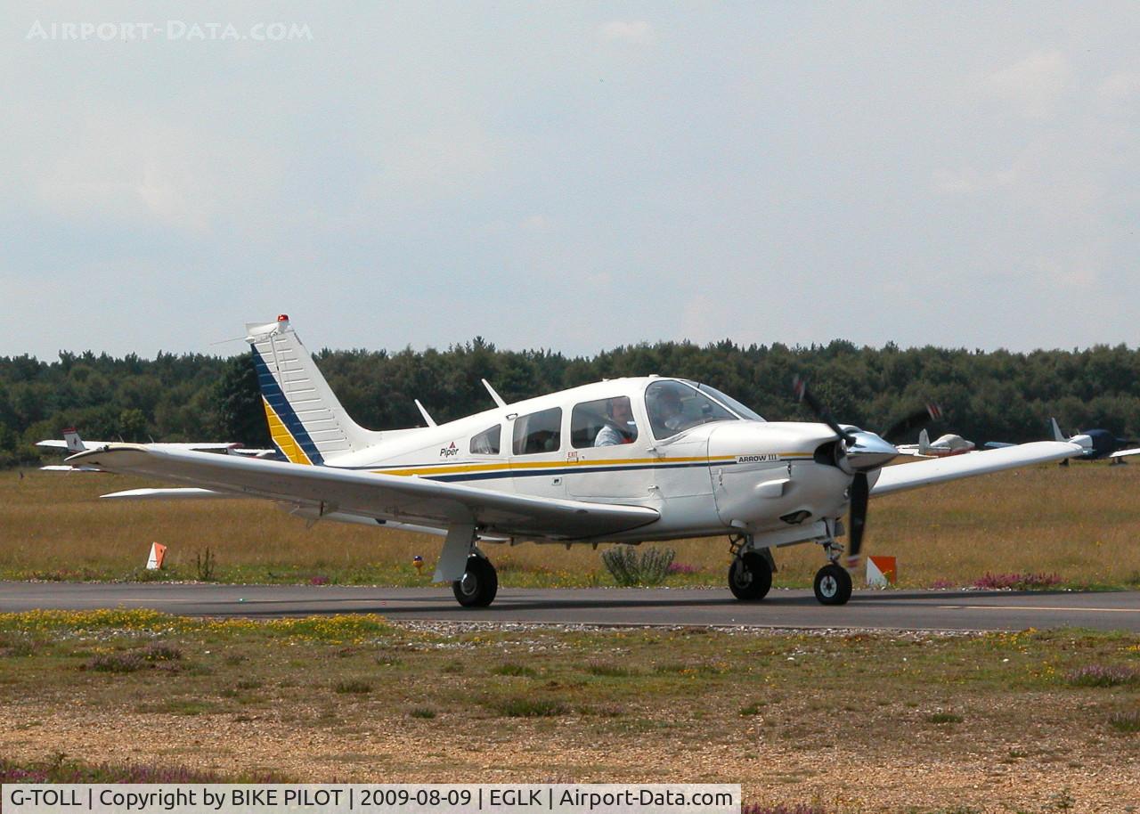 G-TOLL, 1977 Piper PA-28R-201 Cherokee Arrow III C/N 28R-7837025, VISITING PA-28R HEADING FOR RWY 25