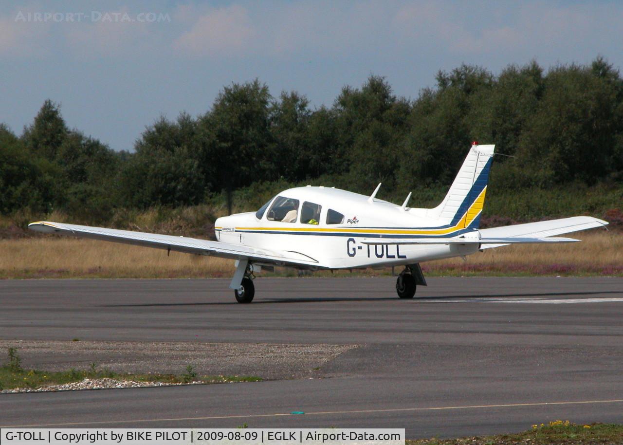 G-TOLL, 1977 Piper PA-28R-201 Cherokee Arrow III C/N 28R-7837025, LINED UP RWY 25