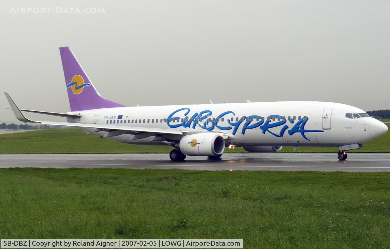 5B-DBZ, 2006 Boeing 737-8BK C/N 33030, Euro Cypria serves Graz once weekly with B737-800.