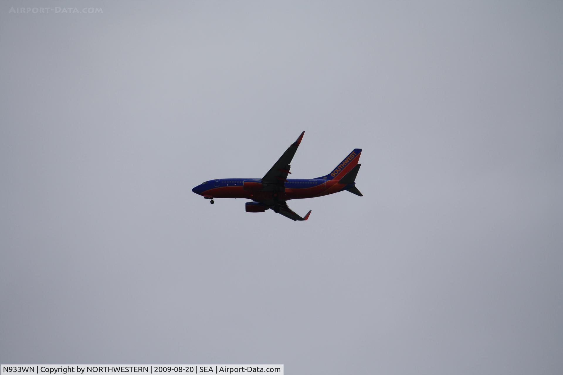 N933WN, 2009 Boeing 737-7H4 C/N 36640, ORANGE COUNTY-SEATTLE