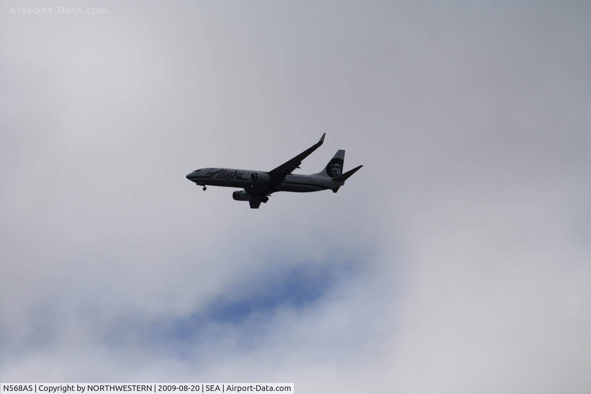 N568AS, 2007 Boeing 737-890 C/N 35183, HOUSTON-SEATTLE