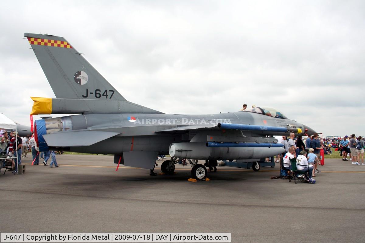 J-647, Fokker F-16A Fighting Falcon C/N 6D-79, Netherlands F-16