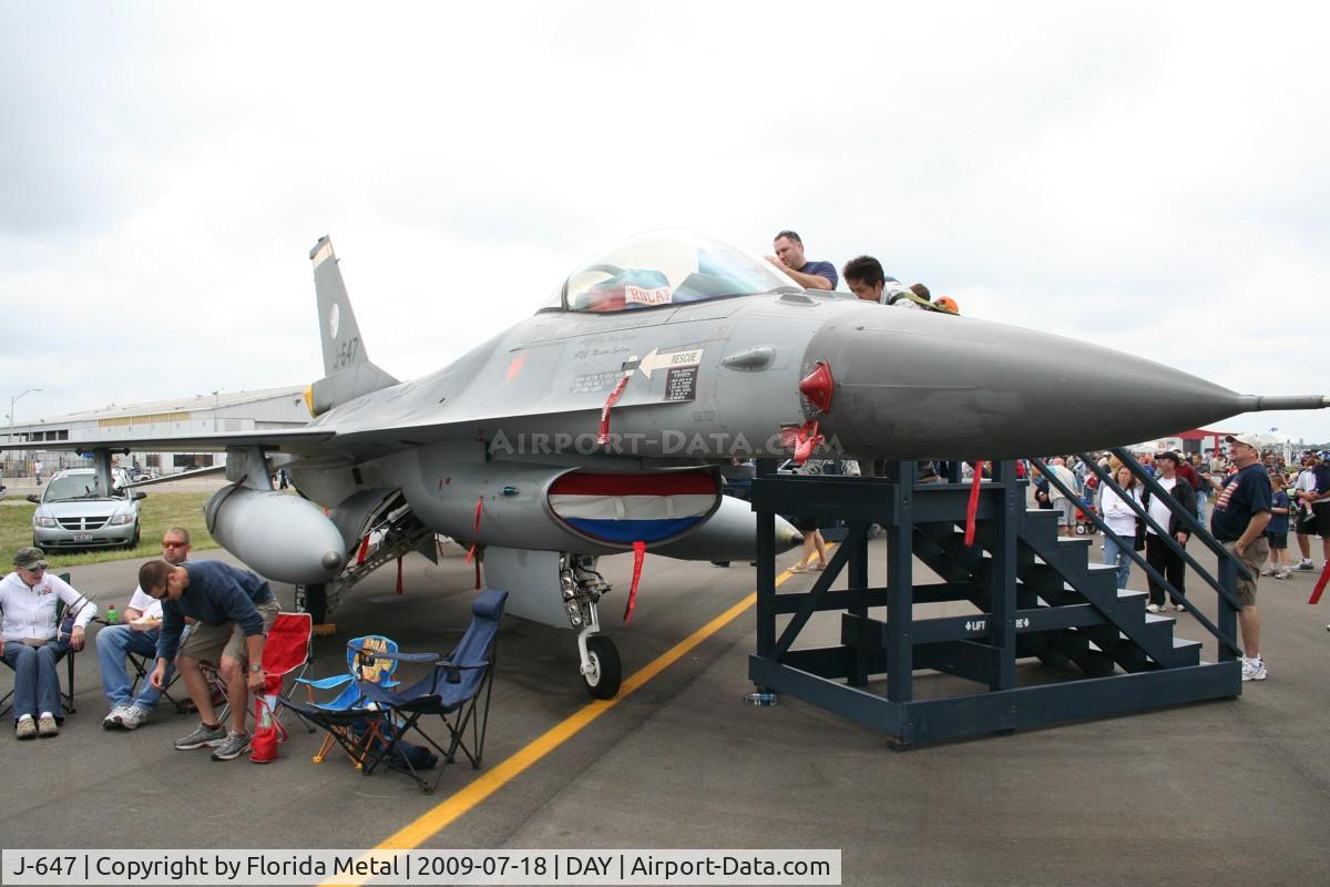 J-647, Fokker F-16A Fighting Falcon C/N 6D-79, Netherlands Air Force F-16