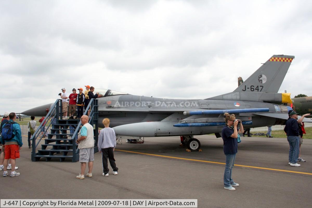 J-647, Fokker F-16A Fighting Falcon C/N 6D-79, Netherlands F-16