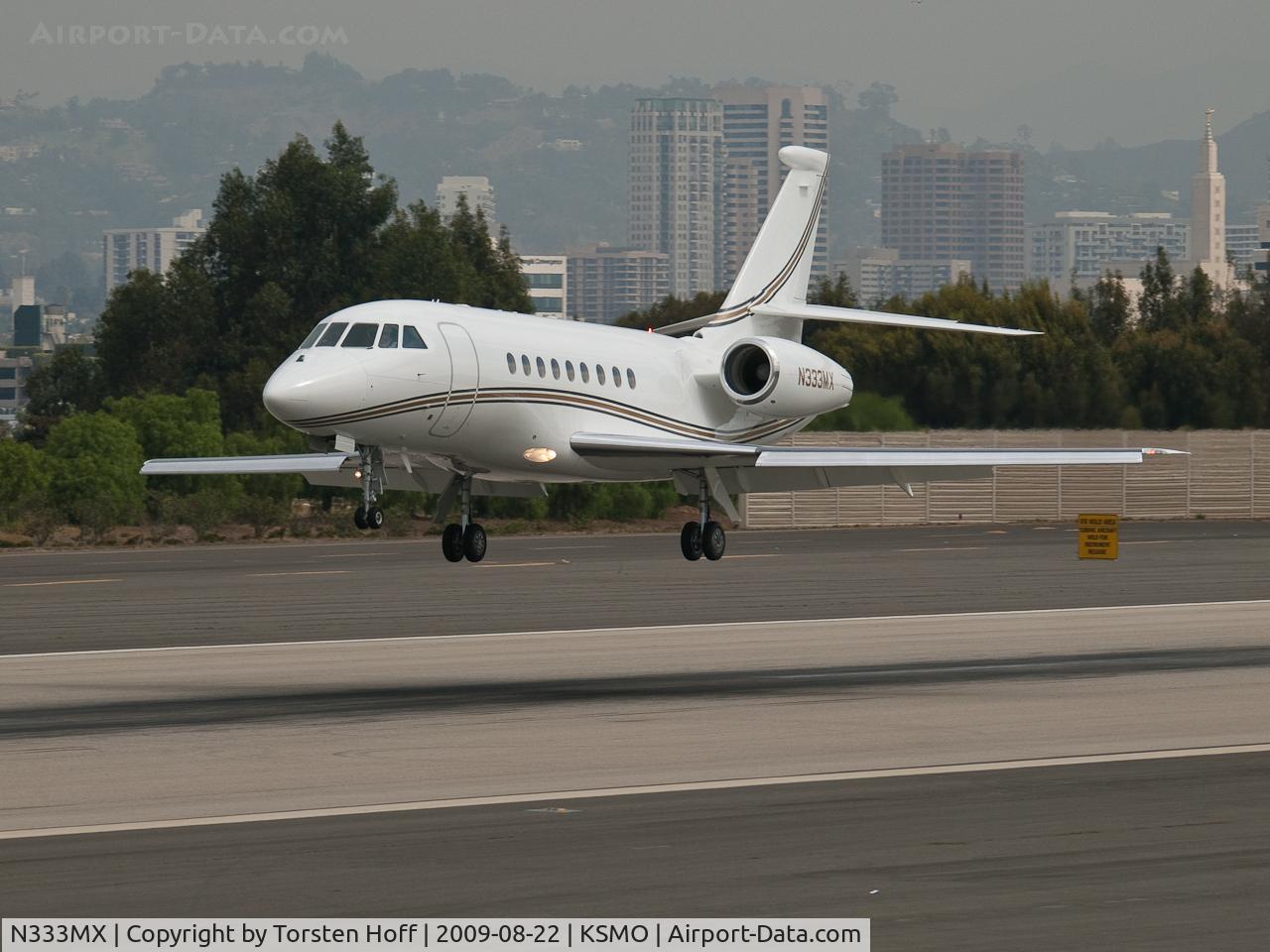 N333MX, 2007 Dassault Falcon 2000EX C/N 120, N333MX arriving on RWY 21