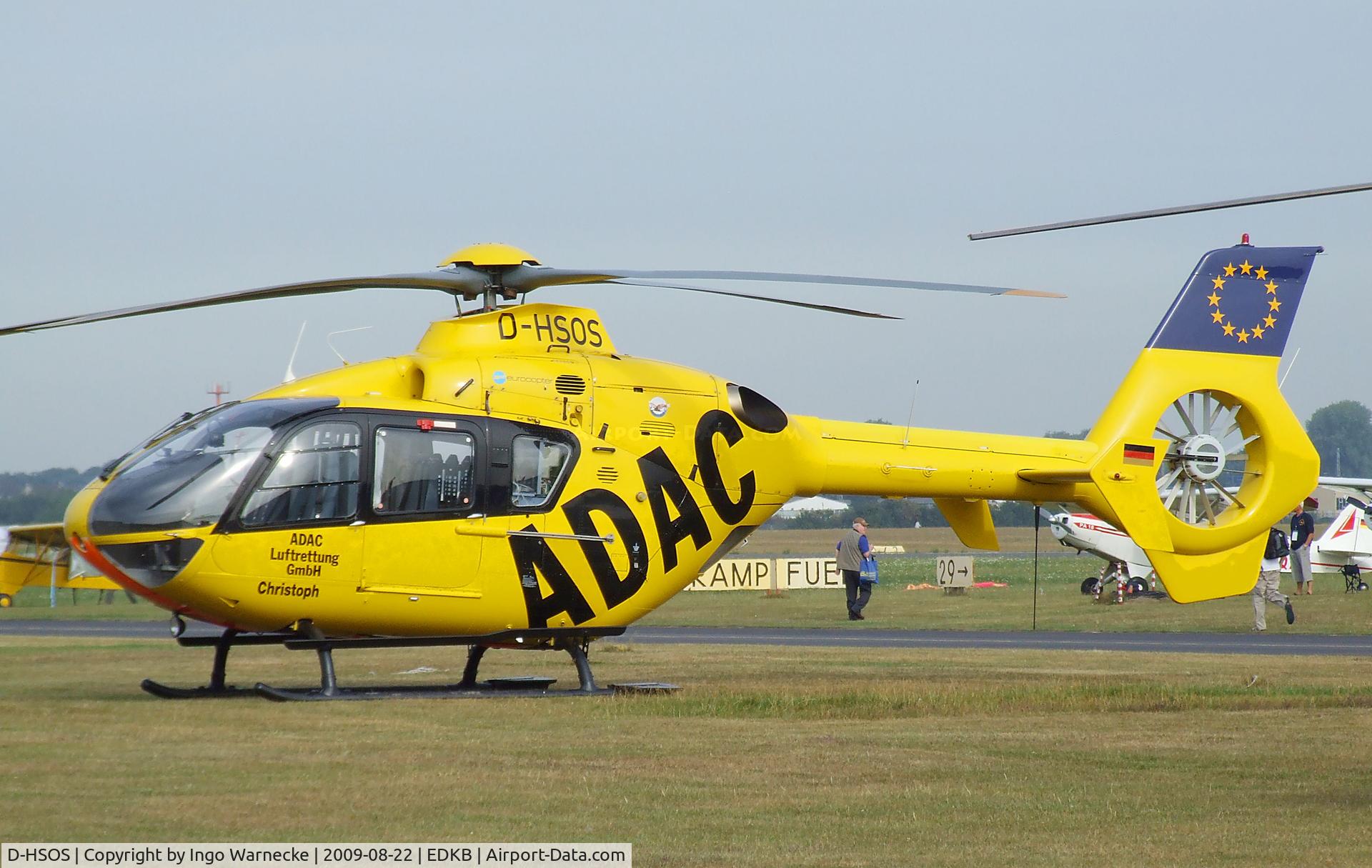 D-HSOS, 1999 Eurocopter EC-135P-1 C/N 0071, Eurocopter EC135P1 of ADAC Luftrettung (EMS) at the Bonn-Hangelar centennial jubilee airshow