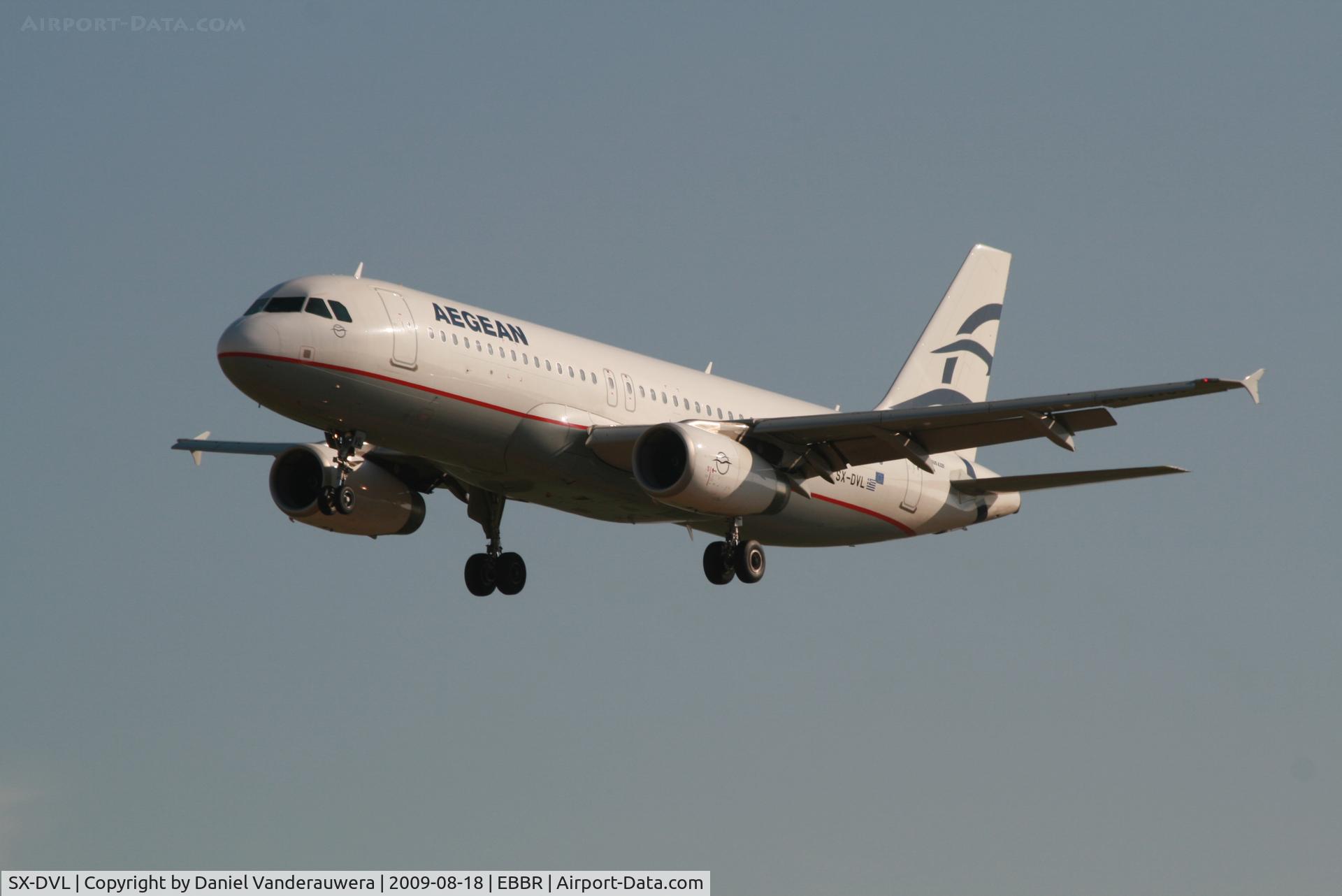 SX-DVL, 2008 Airbus A320-232 C/N 3423, arrival of flight A3 620 to rwy 25L