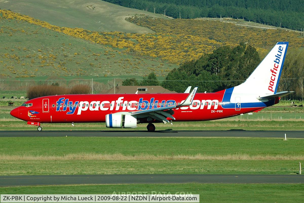 ZK-PBK, 2008 Boeing 737-8FE C/N 36604, At Dunedin