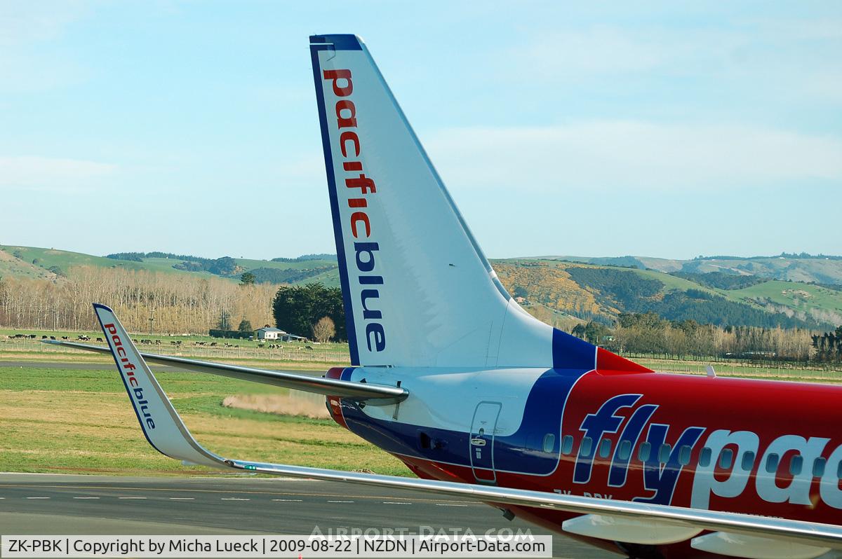 ZK-PBK, 2008 Boeing 737-8FE C/N 36604, At Dunedin