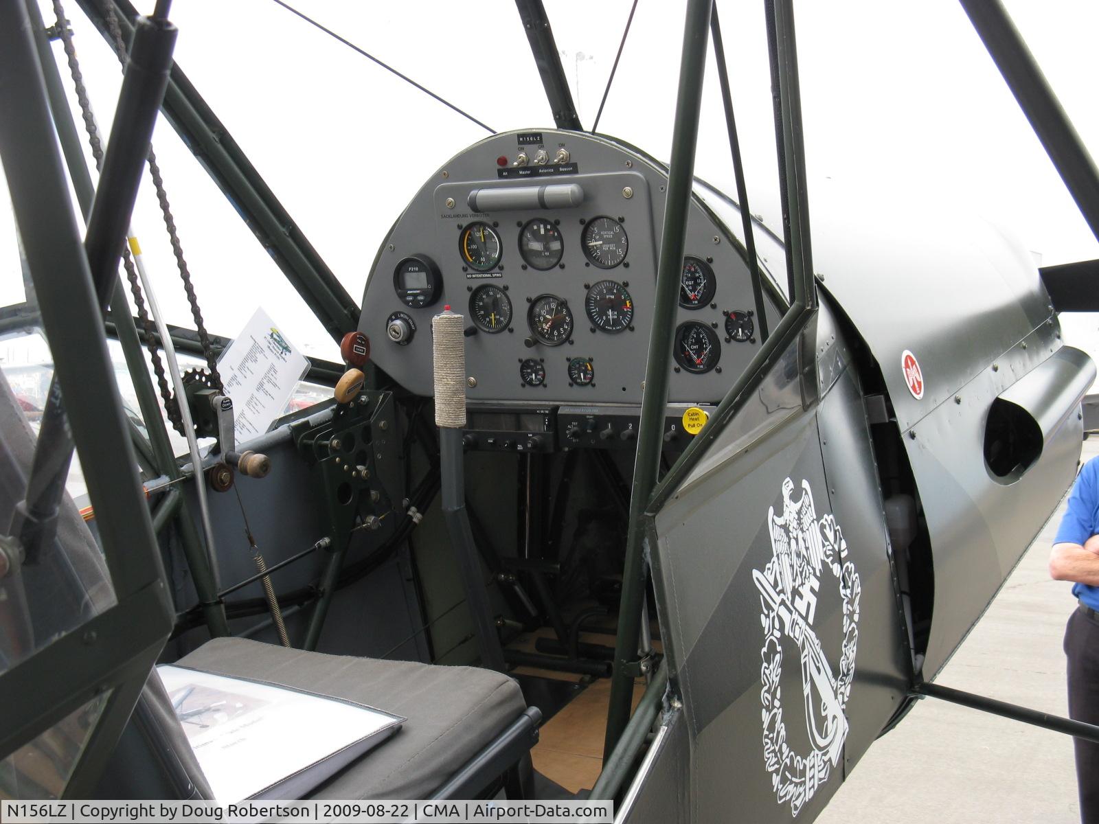 N156LZ, 2009 Fieseler Fi-156C Storch Replica C/N SA-001K, 2009 Storch Aircraft LLC Fi-156C CRIQUET, Rotax 912 100 Hp Experimental class LSA, a 75% scale Storch (Stork), the only one registered Experimental class in America, panel & front seat