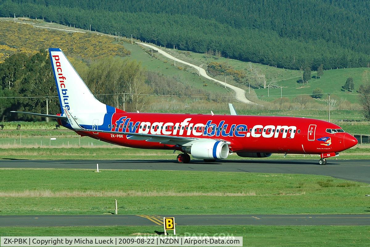 ZK-PBK, 2008 Boeing 737-8FE C/N 36604, At Dunedin