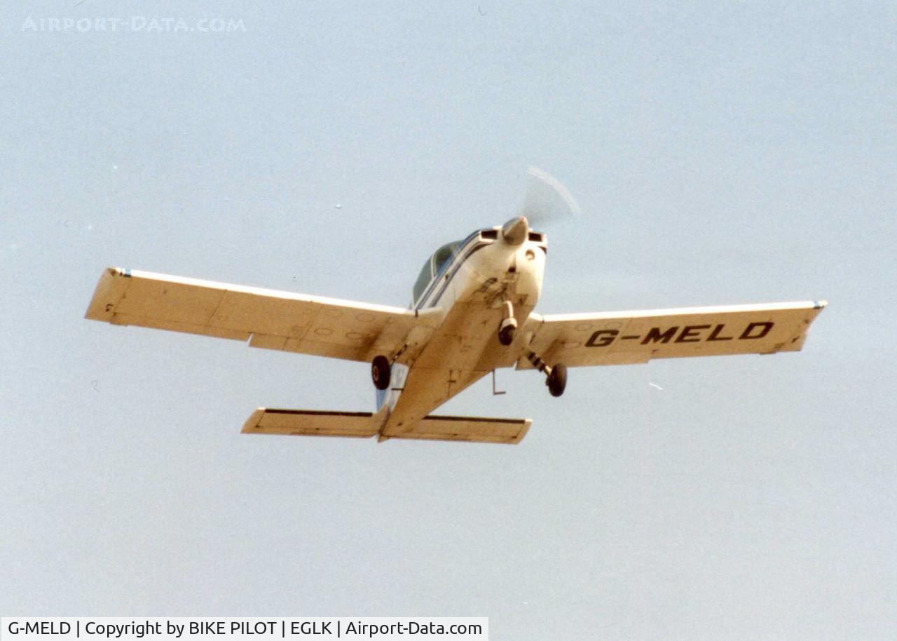 G-MELD, 1979 Gulfstream American AA-5A Cheetah C/N AA5A-0863, FINALS FOR RWY 25 1991-03. BLACKBUSHE SCHOOL OF FLYING A/C (CABAIR)