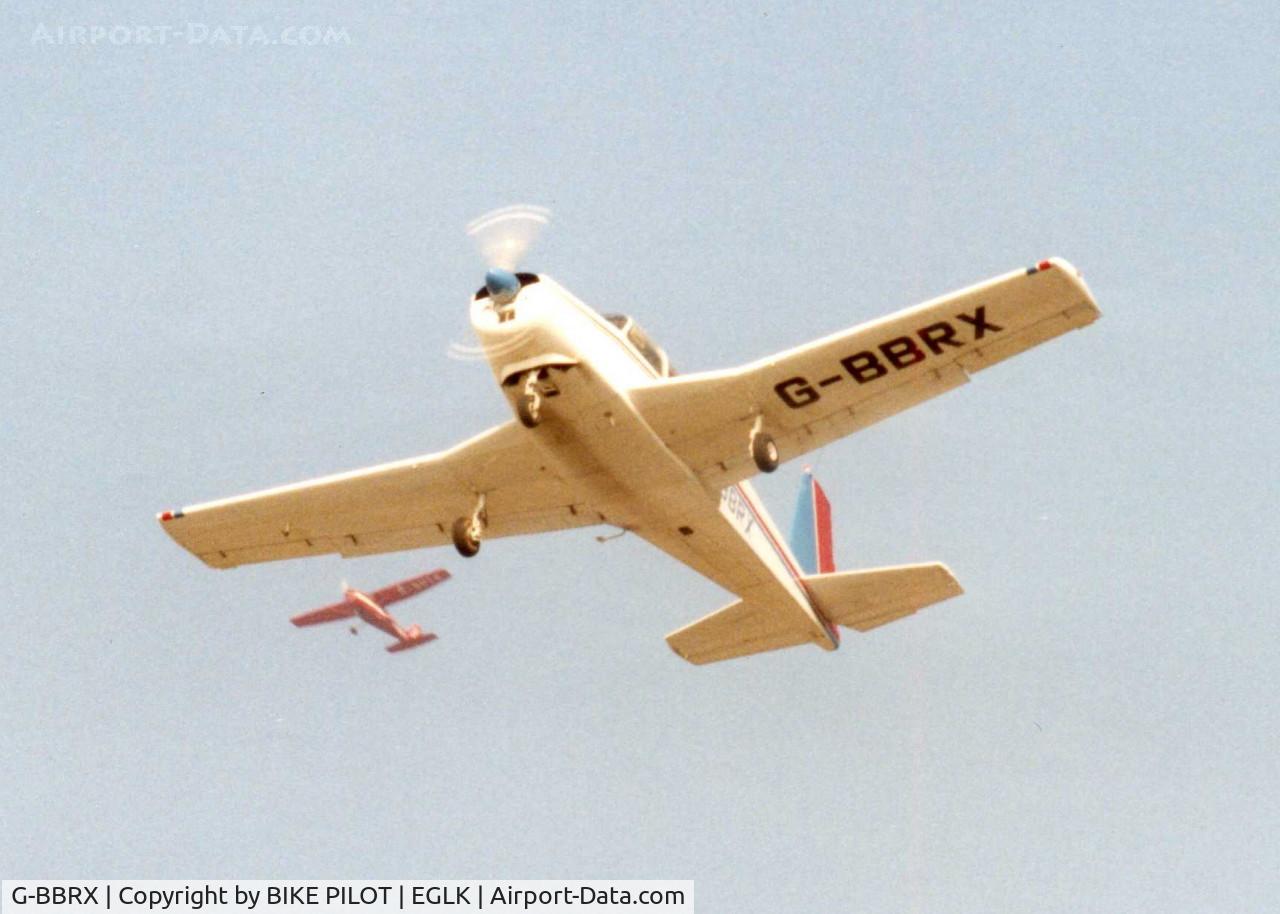 G-BBRX, 1966 SIAI-Marchetti S-205-18F C/N 342, FINALS FOR RWY 25 1991-03