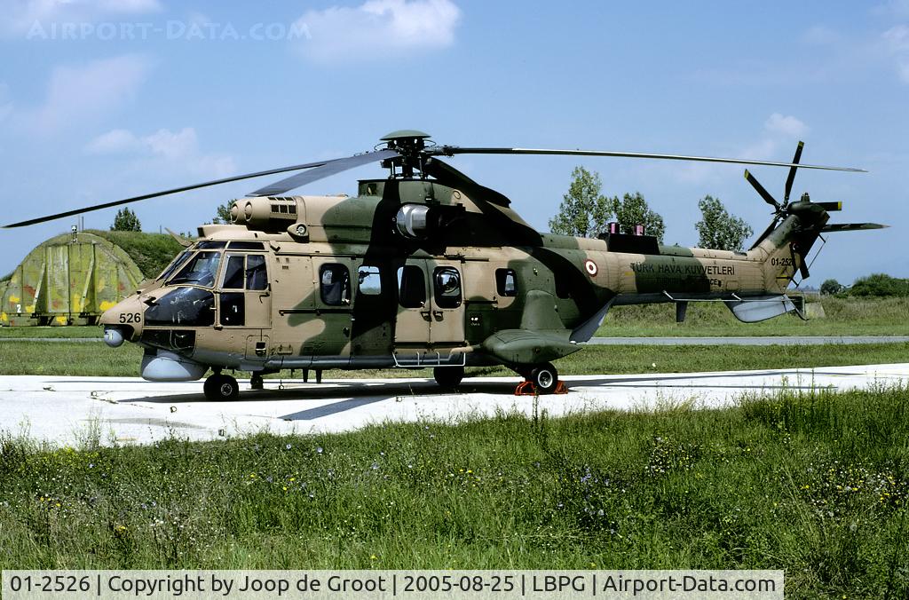 01-2526, Eurocopter AS-532UL Cougar C/N 2526, The AS-532AL is the hardly seen combat SAR helicopter of the Turkish air force. This one participated in the 2005 Co-operative Key exercise.