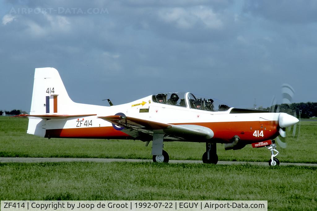 ZF414, 1992 Short S-312 Tucano T1 C/N S133/T104, Recently delivered from the Shorts factories this Tucano paid a visit to RAF Wyton.