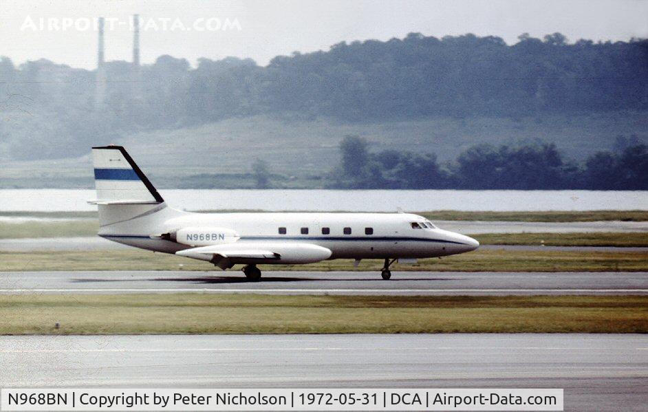 N968BN, 1967 Lockheed L-1329-23E JetStar C/N 5109, Jetstar 731 at Washington National in May 1972.