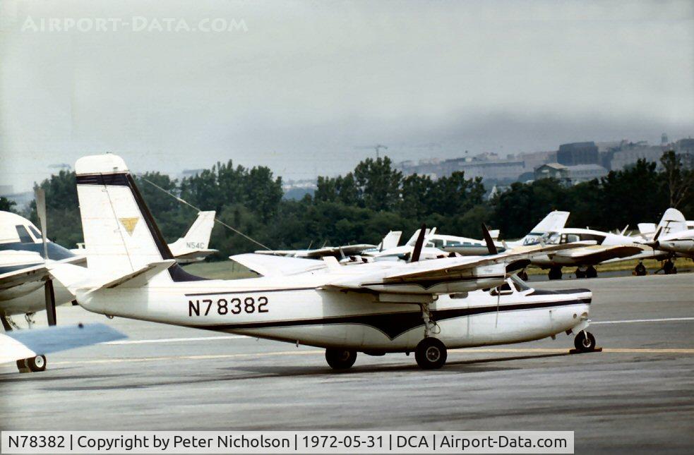 N78382, Aero Commander 680-F C/N 680F-1242124, Aero Commander 680F at Washington National in May 1972.