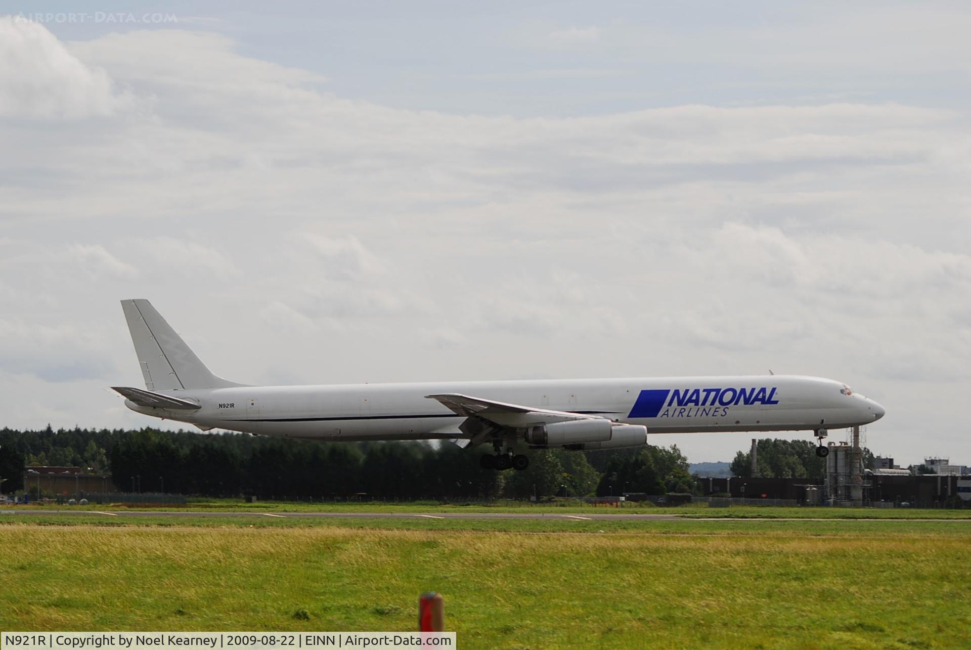 N921R, 1970 McDonnell Douglas DC-8-63F C/N 46145, Landing Rwy 24