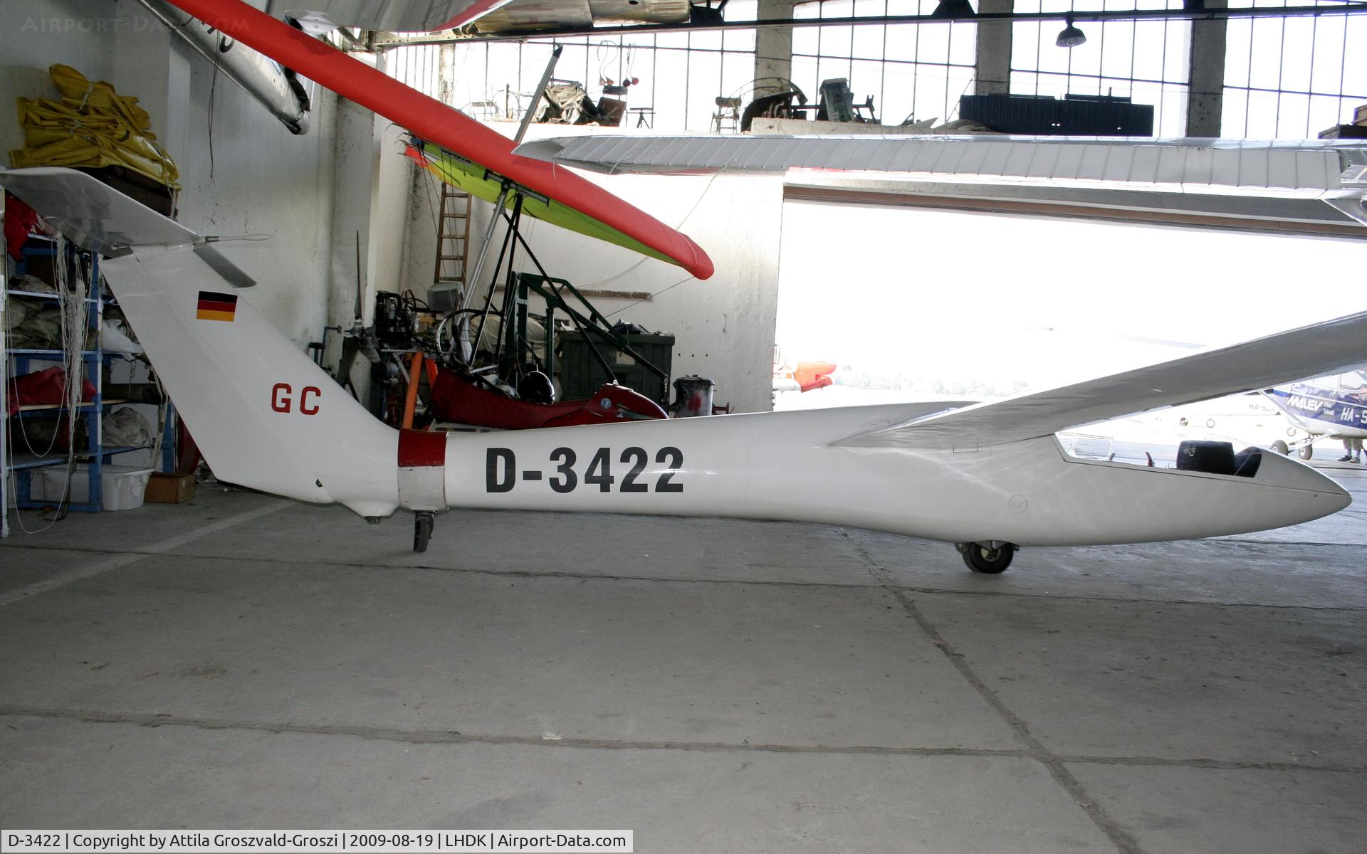 D-3422, 1972 PZL-Bielsko SZD-36A Cobra 15 C/N W-569, Dunakeszi Airport, LHDK, Hungary - Hangar