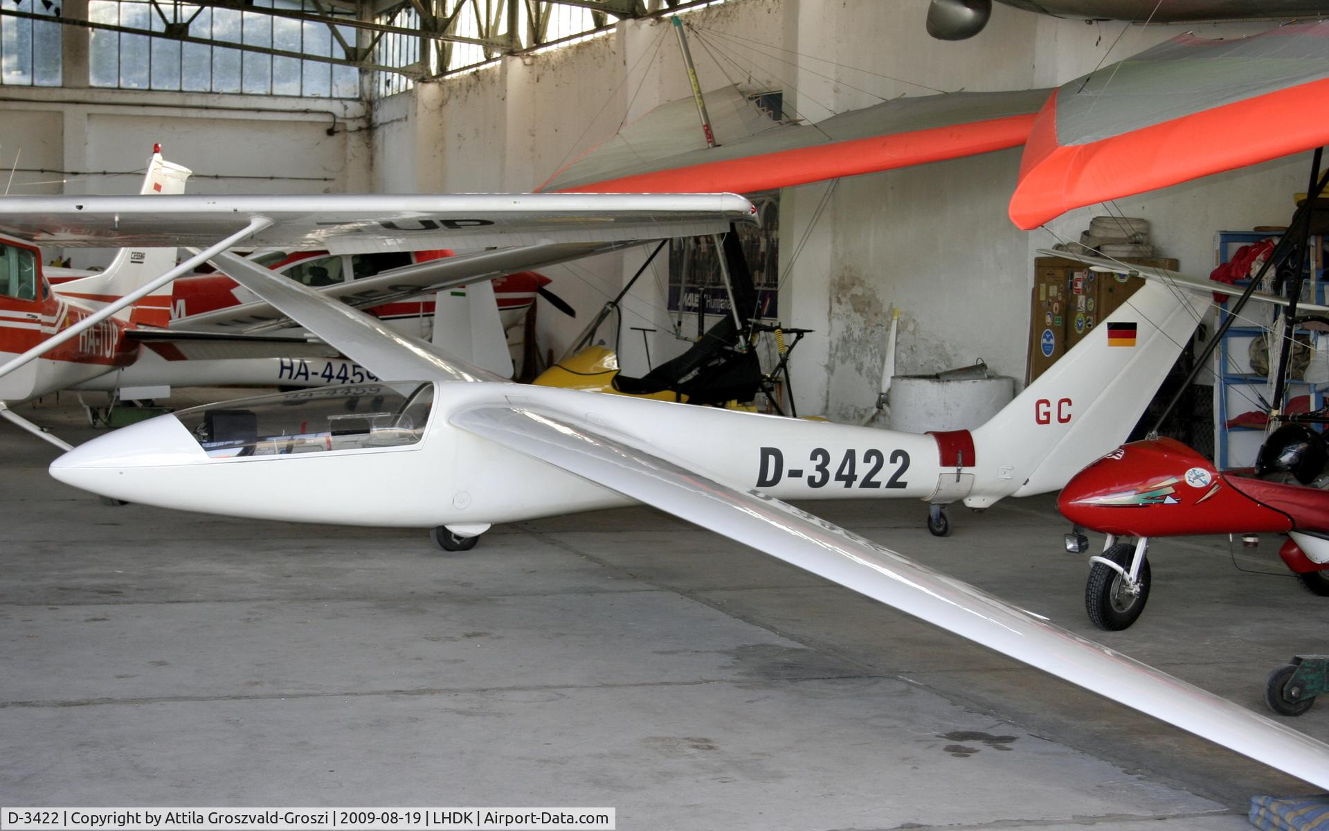 D-3422, 1972 PZL-Bielsko SZD-36A Cobra 15 C/N W-569, Dunakeszi Airport, LHDK, Hungary - Hangar