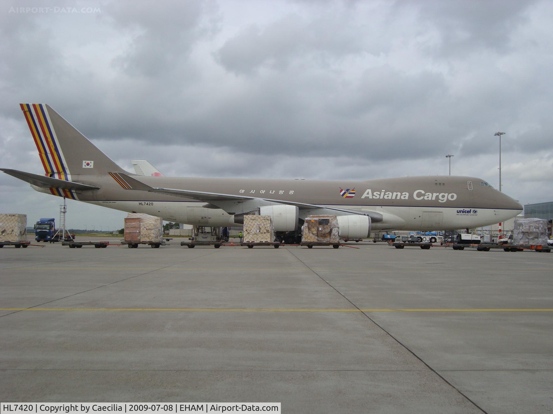 HL7420, 1995 Boeing 747-48EF (SCD) C/N 25783, At Menzies
