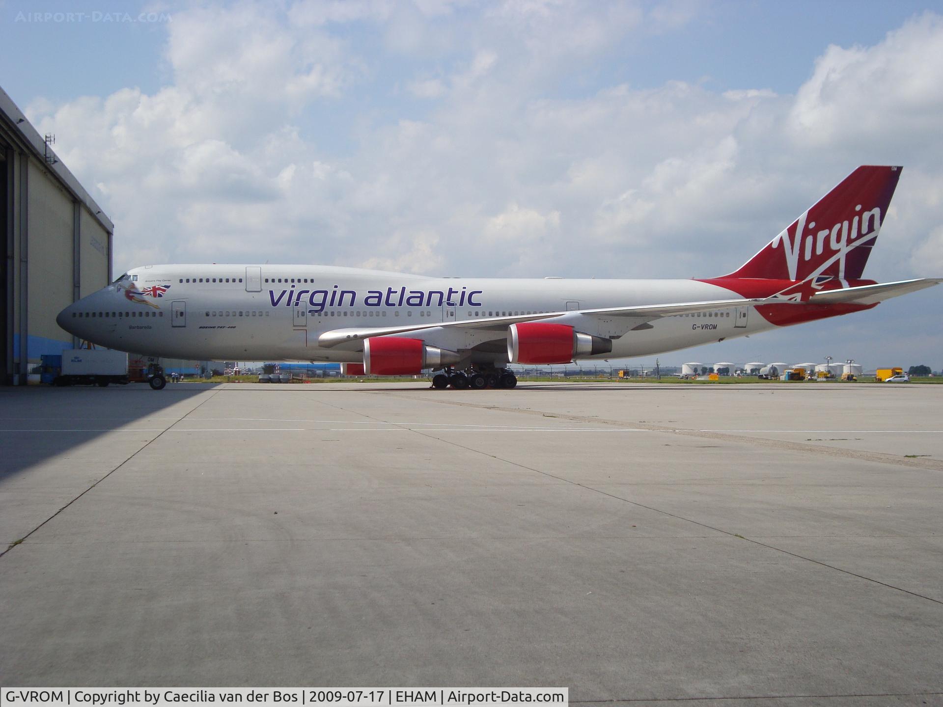 G-VROM, 2001 Boeing 747-443 C/N 32339, At KLM Hanger