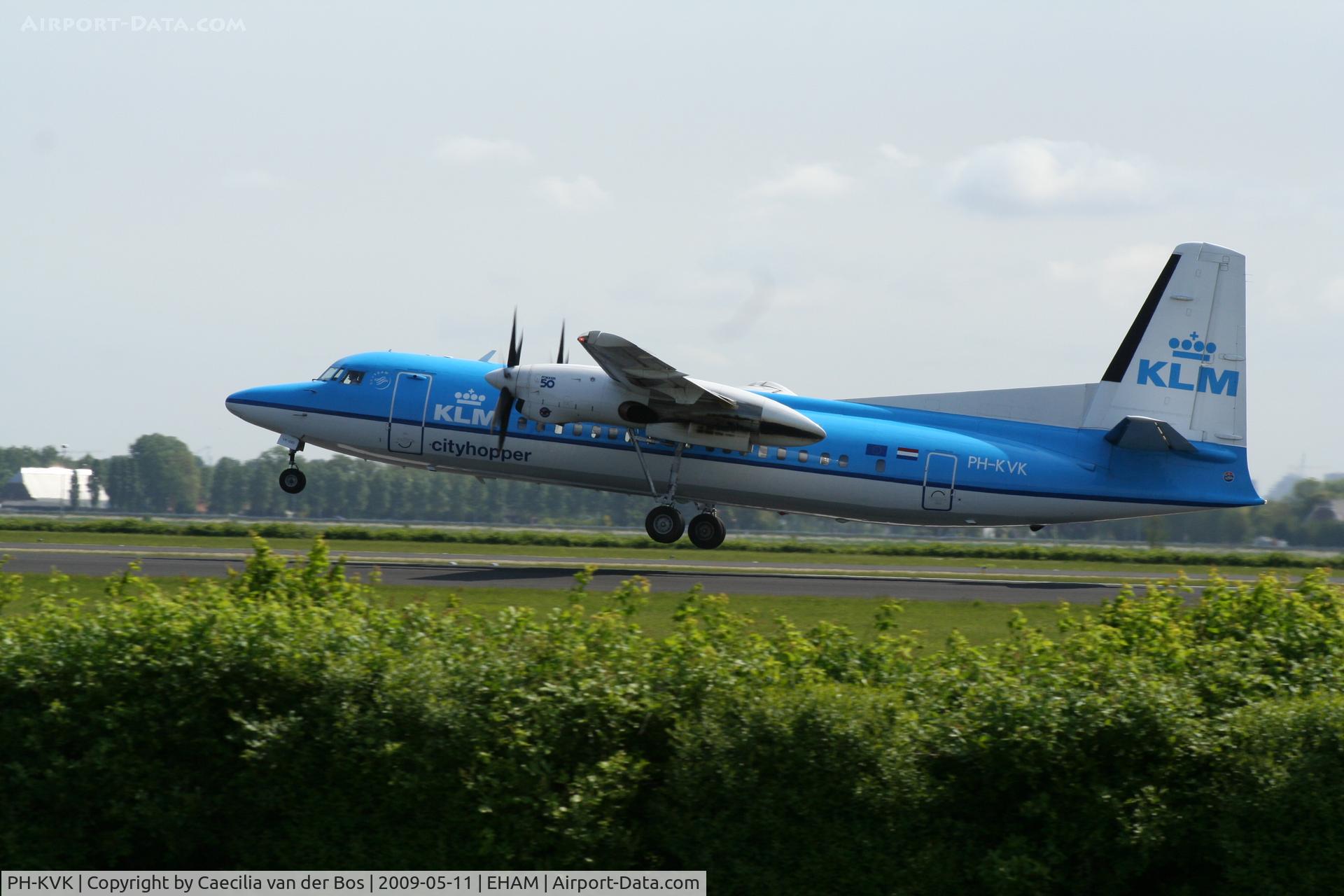 PH-KVK, 1991 Fokker 50 C/N 20219, KLM Cityhopper