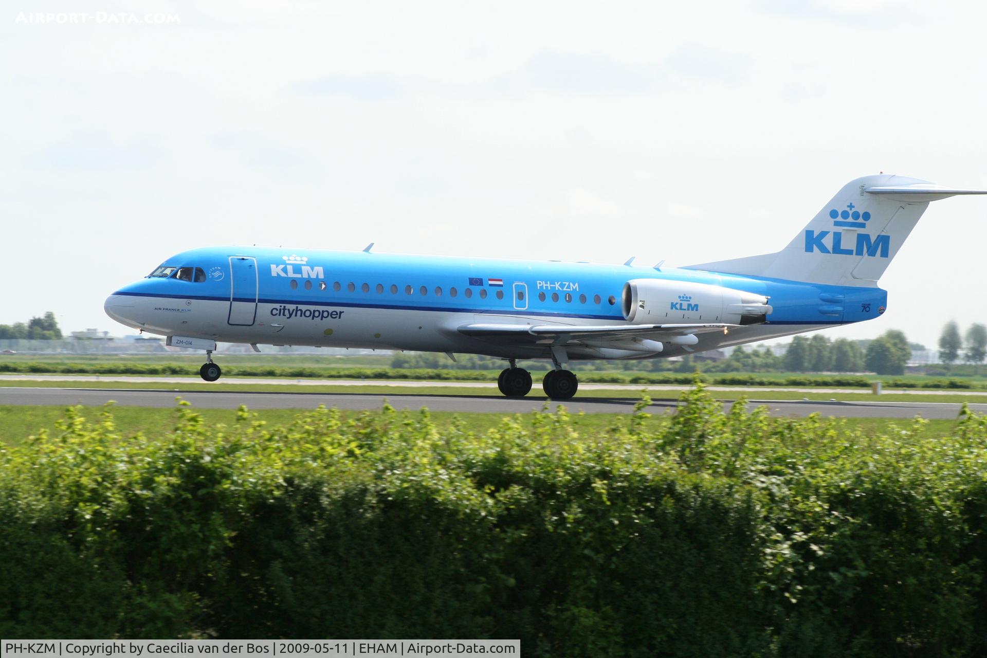 PH-KZM, 1995 Fokker 70 (F-28-0070) C/N 11561, KLM Cityhopper