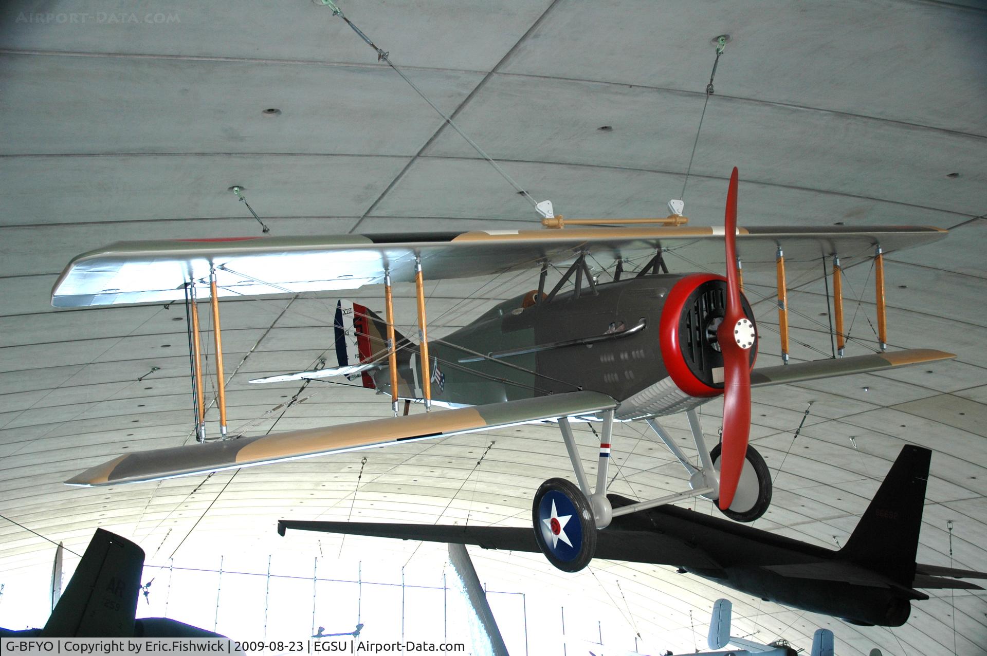 G-BFYO, 1978 SPAD S-XIII Replica C/N 0035, G-BFYO in the American Hanger at The Imperial War Museum, Duxford