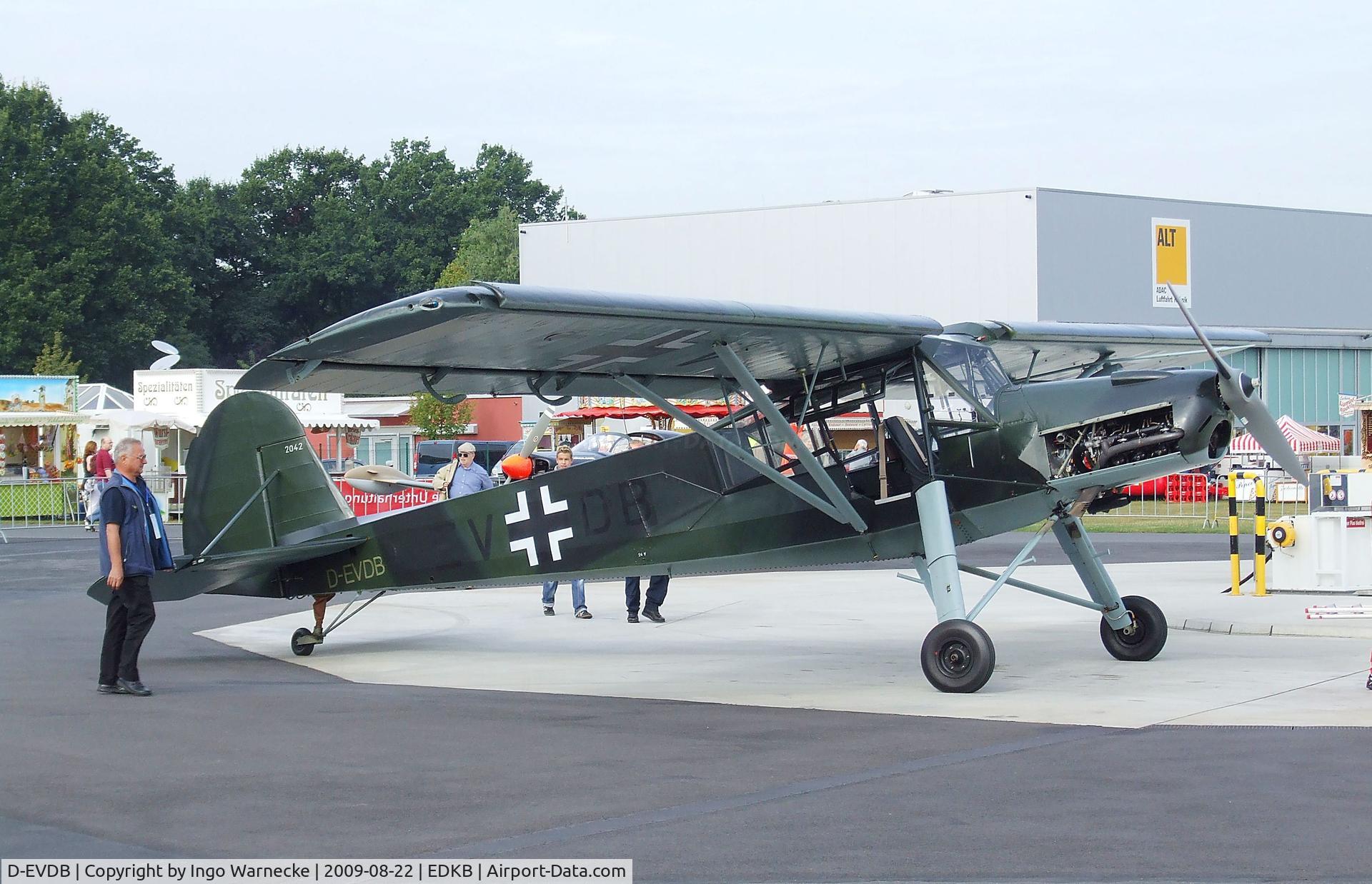 D-EVDB, 1944 Fieseler Fi-156C-7 Storch C/N 2042, Fieseler Fi 156 Storch at the Bonn-Hangelar centennial jubilee airshow