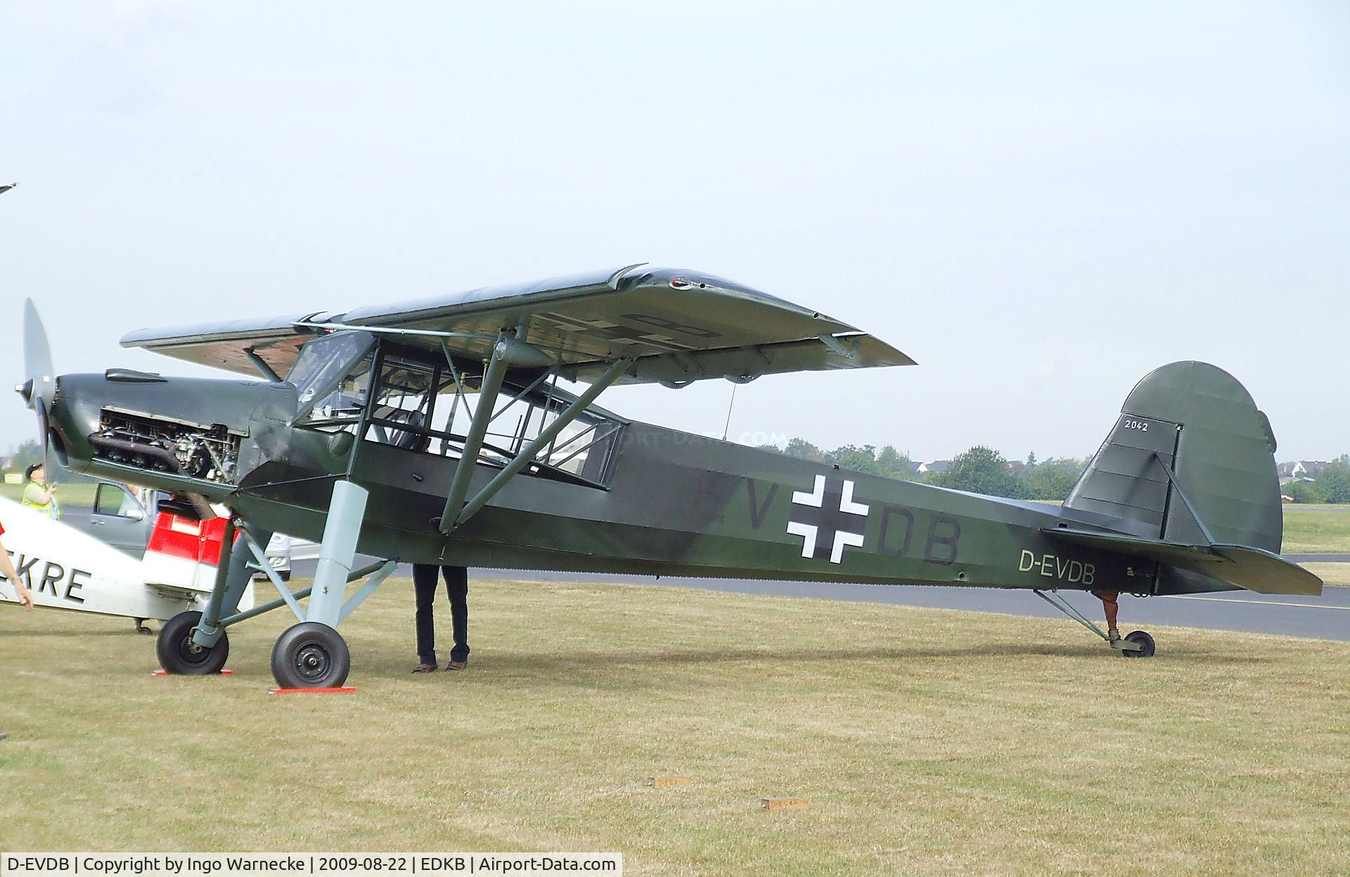 D-EVDB, 1944 Fieseler Fi-156C-7 Storch C/N 2042, Fieseler Fi 156 Storch at the Bonn-Hangelar centennial jubilee airshow