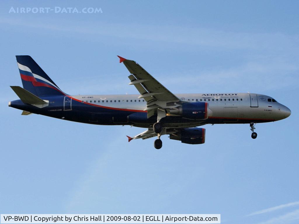 VP-BWD, 2003 Airbus A320-214 C/N 2116, Aeroflot