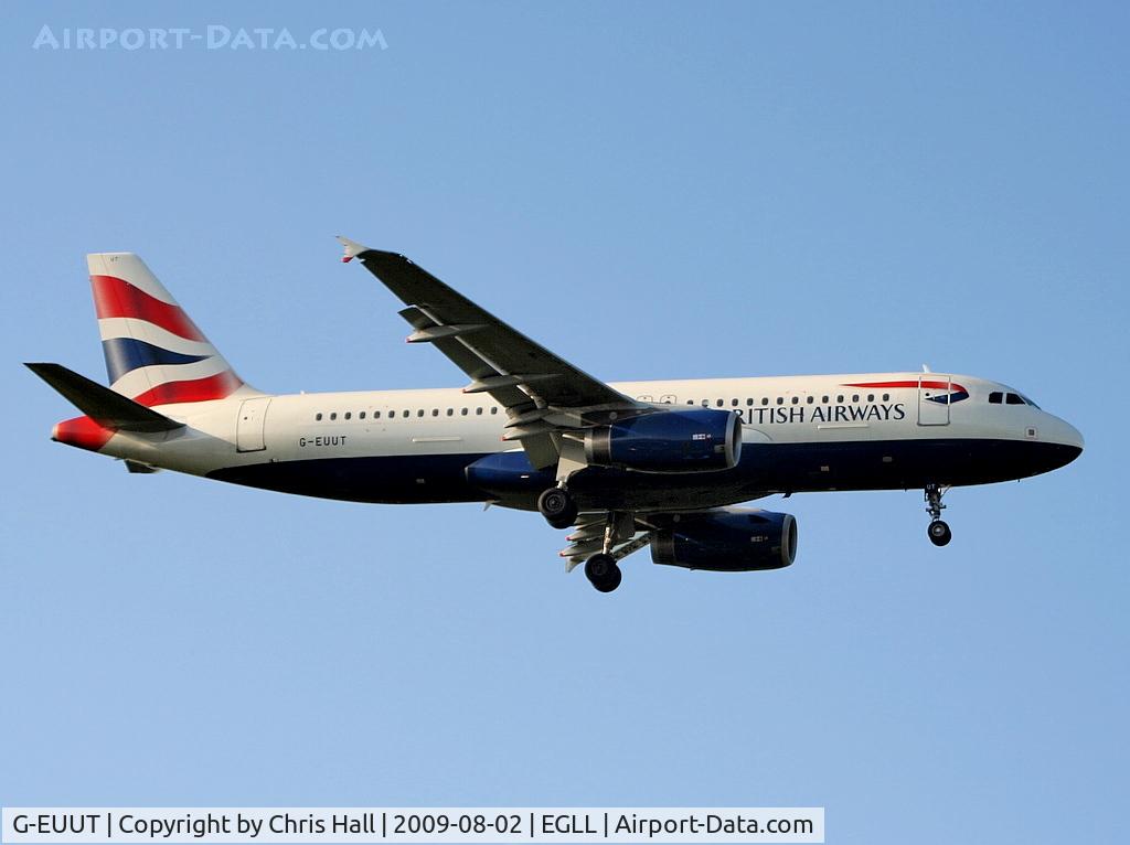 G-EUUT, 2007 Airbus A320-232 C/N 3314, British Airways