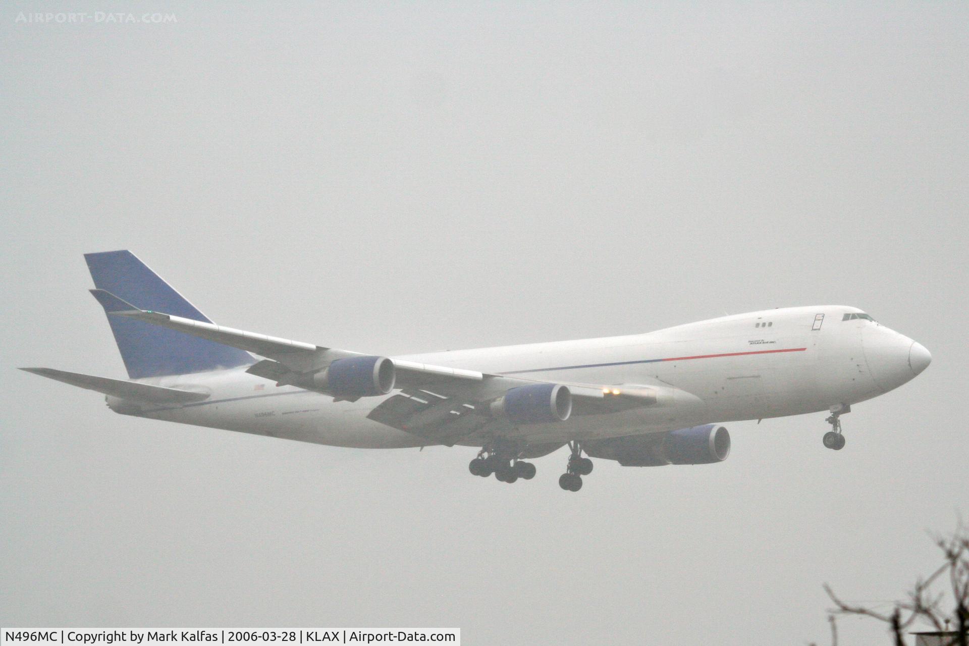 N496MC, 1999 Boeing 747-47UF C/N 29257, Atlas Air Boeing 747-47UF, N496MC on approach RY 7R KLAX
