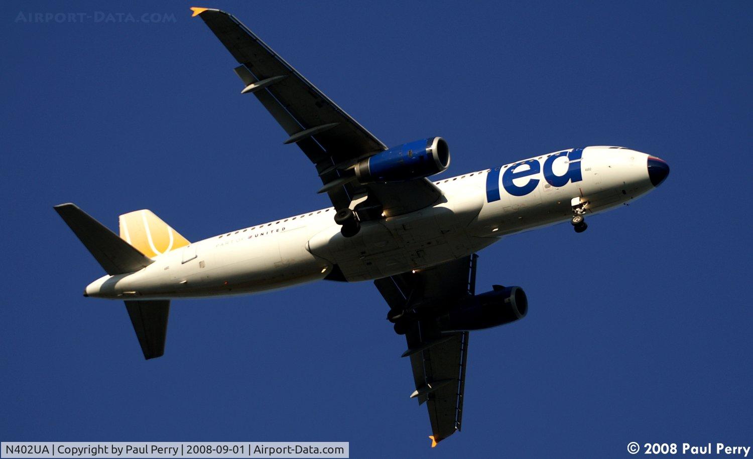 N402UA, 1993 Airbus A320-232 C/N 439, This Ted lady is borrowing a few parts from other United girls