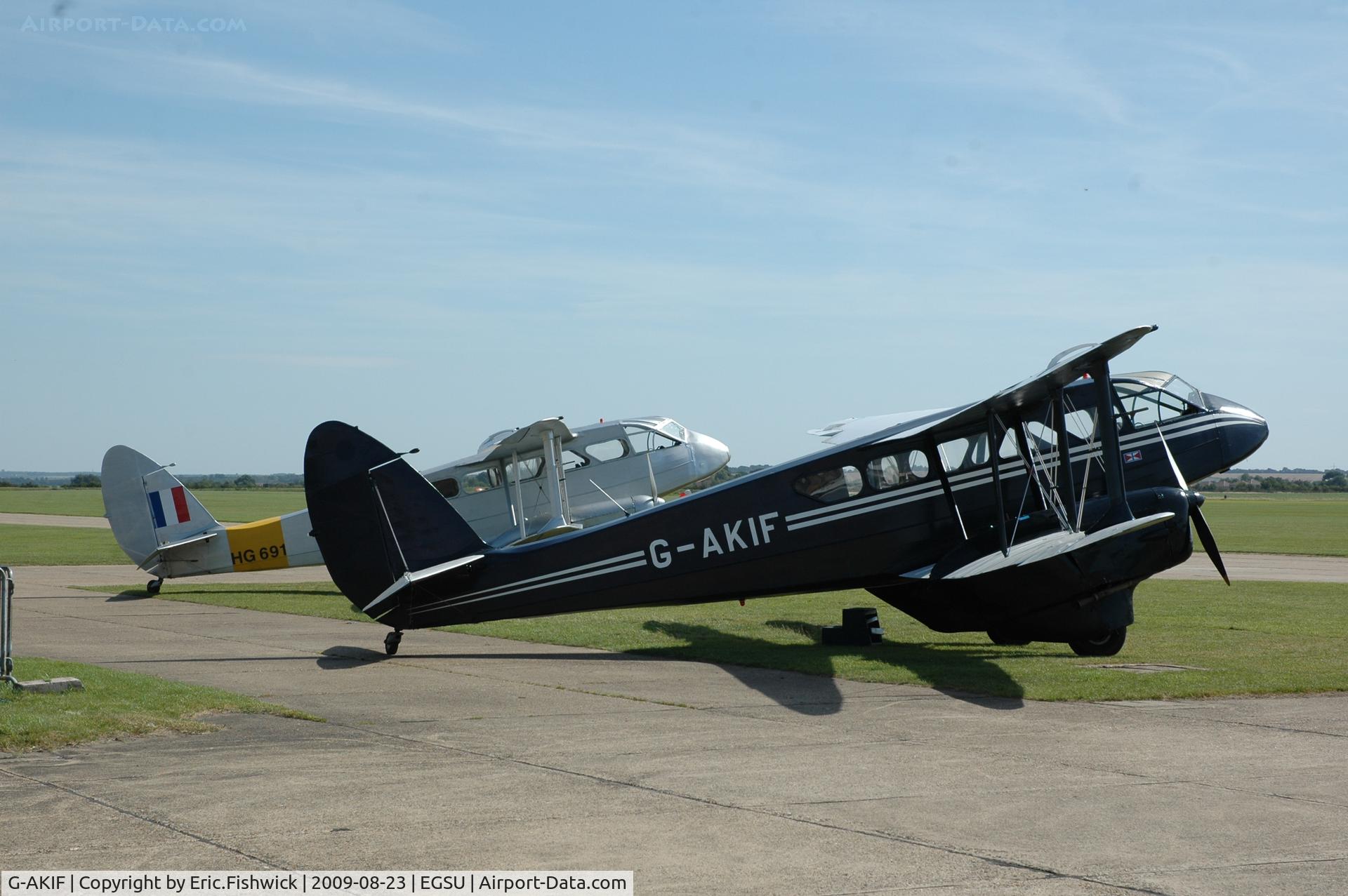 G-AKIF, 1944 De Havilland DH-89A Dominie/Dragon Rapide C/N 6838, 5. G-AKIF and G-AIYR at Duxford