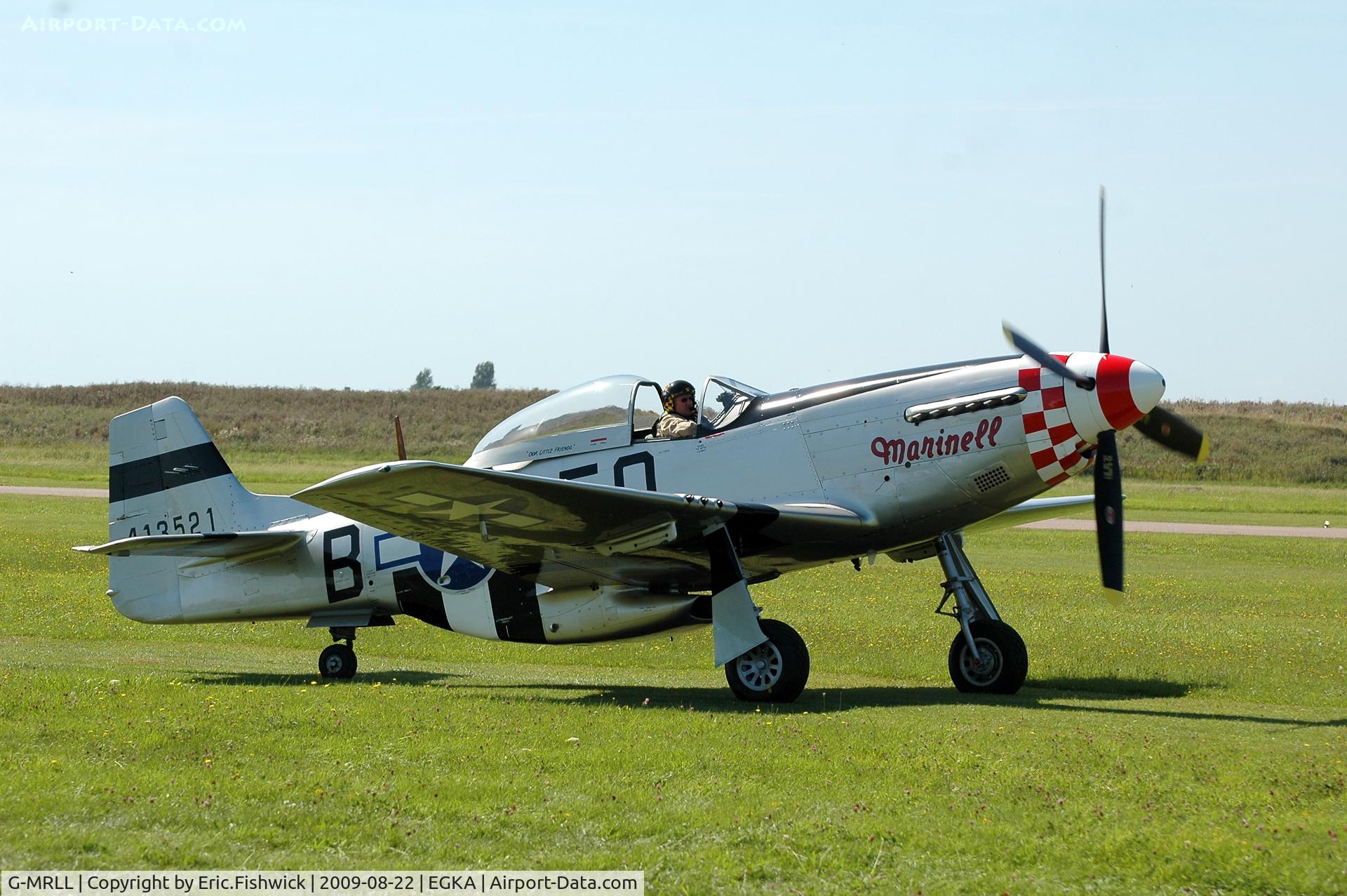 G-MRLL, 1943 North American P-51D Mustang C/N 109-27154, 3. G-MRLL 'Marinell' at RAFA Battle of Britain Airshow, Shoreham Airport Aug 09