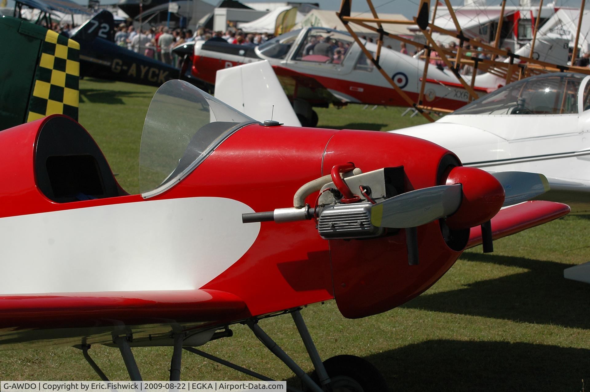 G-AWDO, 1969 Druine D.31 Turbulent C/N PFA 1649, G-AWDO at RAFA Battle of Britain Airshow, Shoreham Airport Aug 09 (MTOW = 281 Kg.)