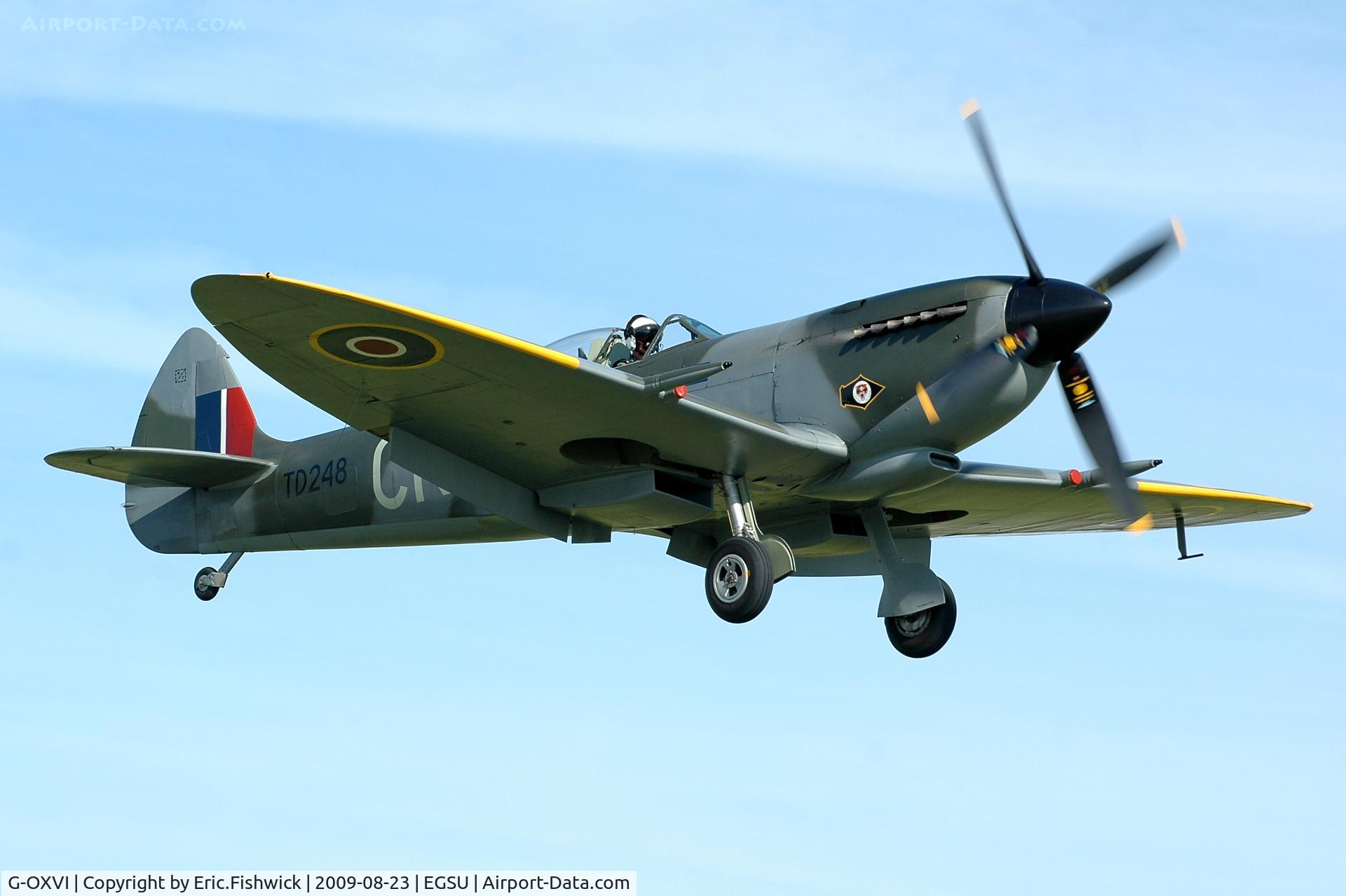 G-OXVI, 1945 Supermarine 361 Spitfire LF.XVIe C/N CBAF.IX.4262, 43. TD248 returning to Duxford