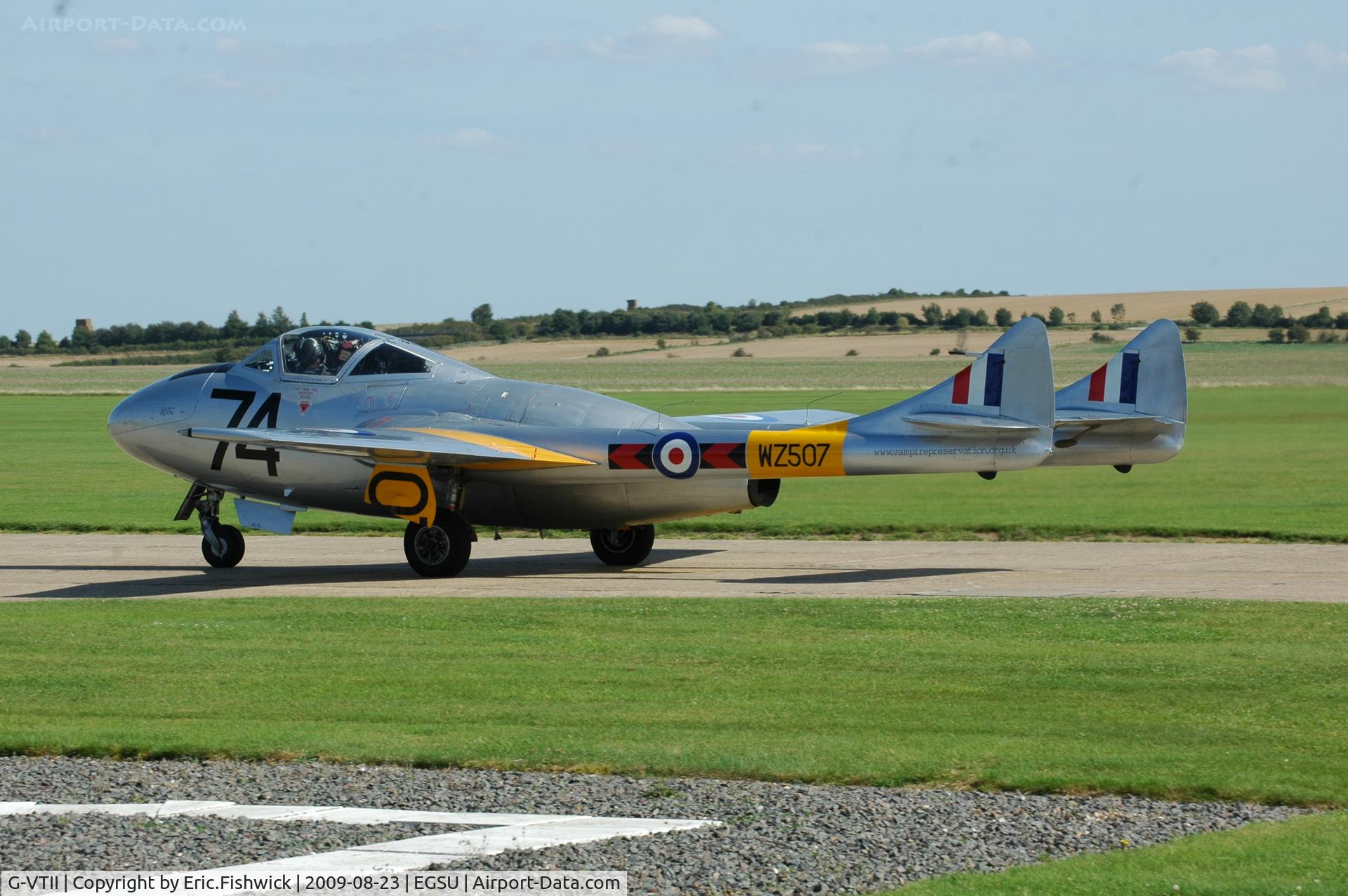 G-VTII, 1954 De Havilland DH-115 Vampire T.11 C/N 15127, 1. WZ507 visiting Duxford