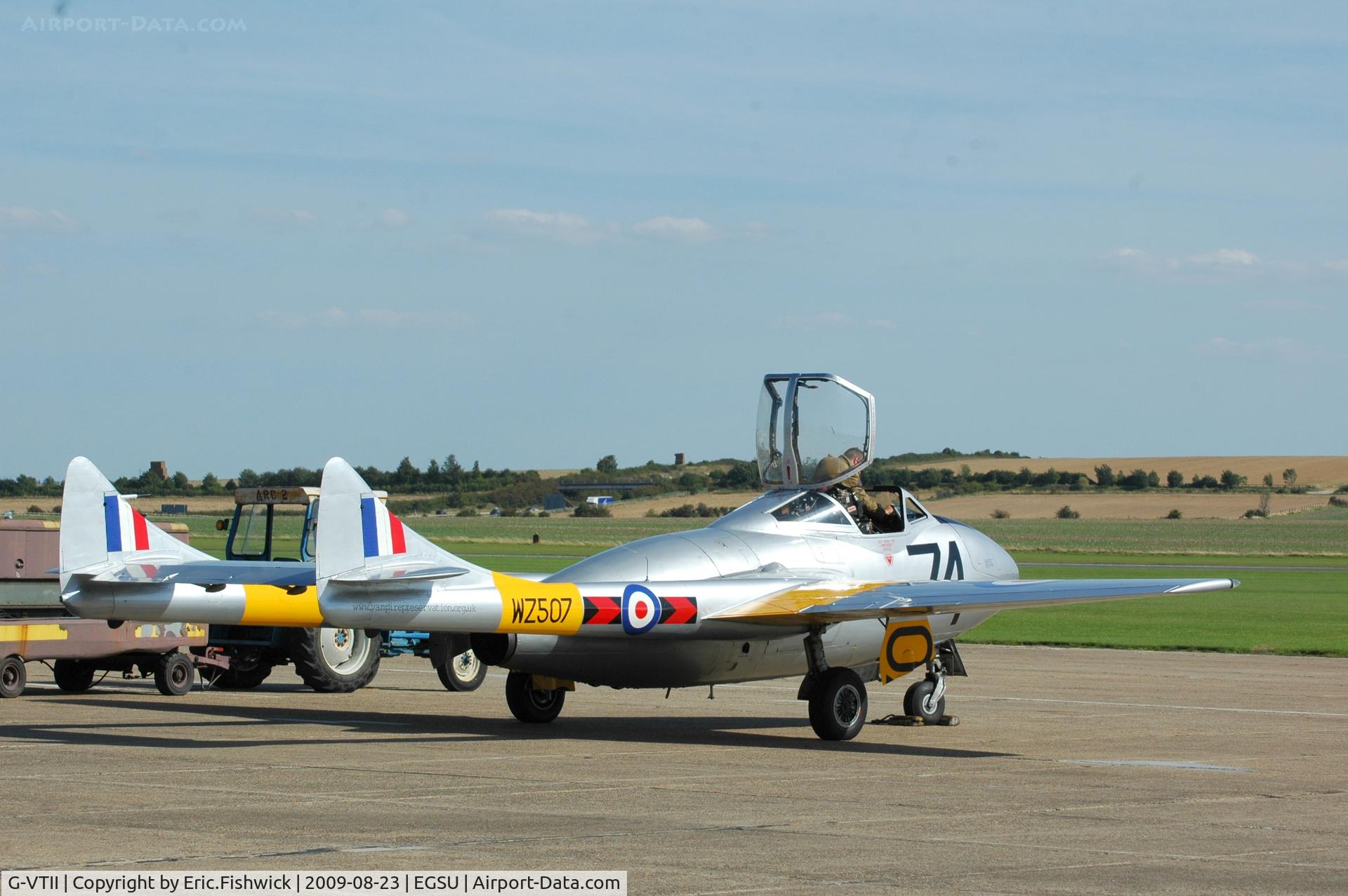 G-VTII, 1954 De Havilland DH-115 Vampire T.11 C/N 15127, 2. WZ507 visiting Duxford