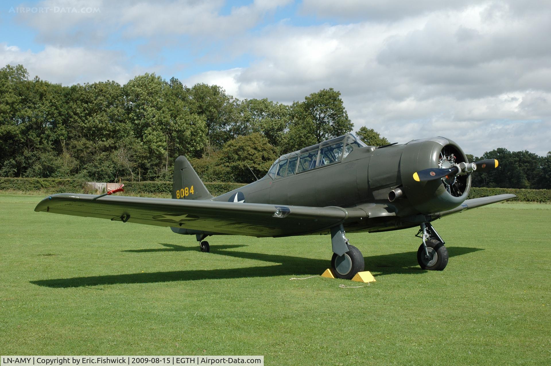 LN-AMY, North American AT-6D Harvard III C/N 88-16849 (42-85068), 2. 8084 T-6 Harvard at the Shuttleworth Evening Air Display Aug 09