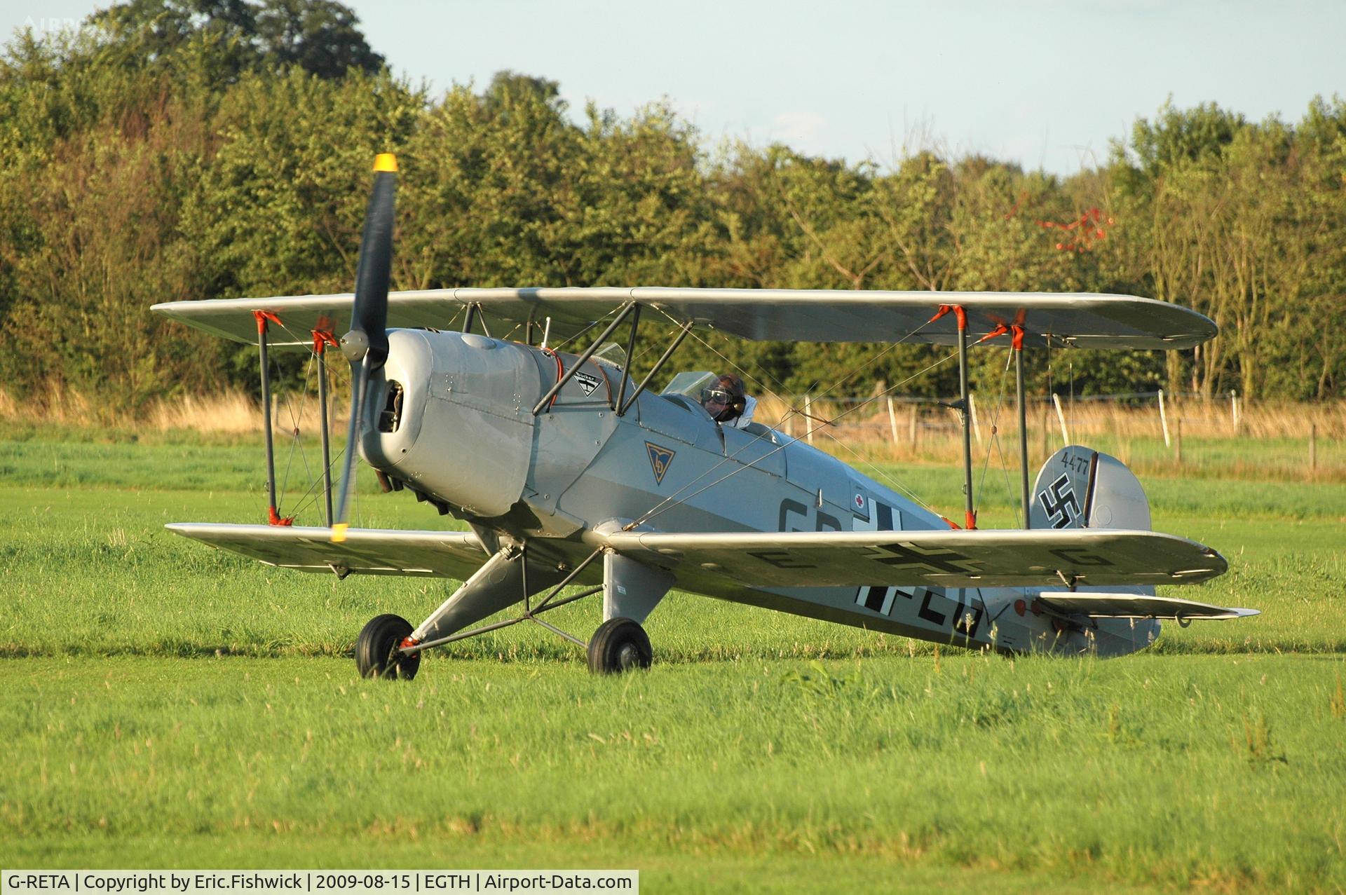 G-RETA, 1967 CASA 1-131E Jungmann C/N 2197, 3. 'GD-EG' at Shuttleworth Evening Air Display Aug 09