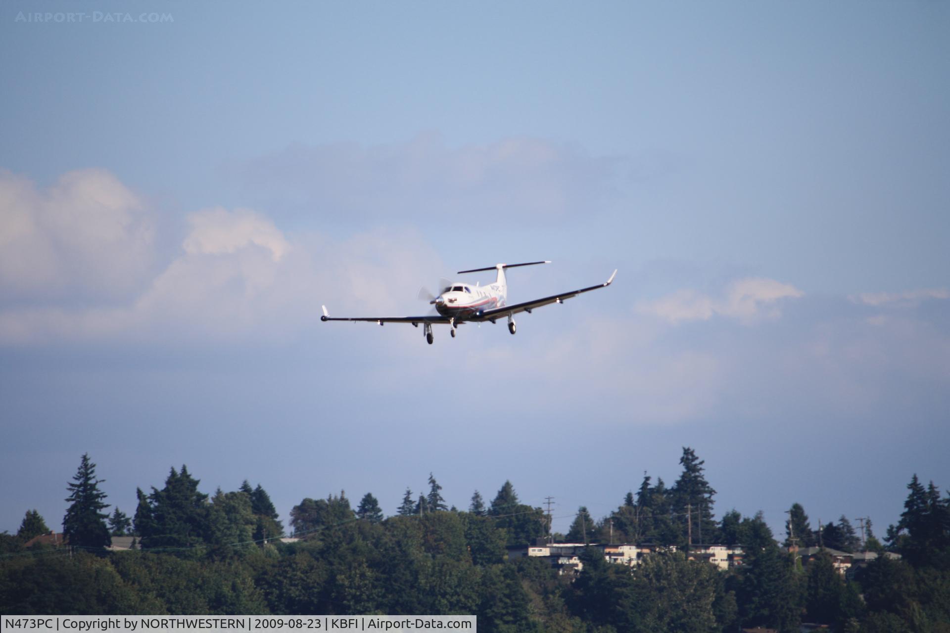 N473PC, 2002 Pilatus PC-12/45 C/N 473, LANDING AT KBFI