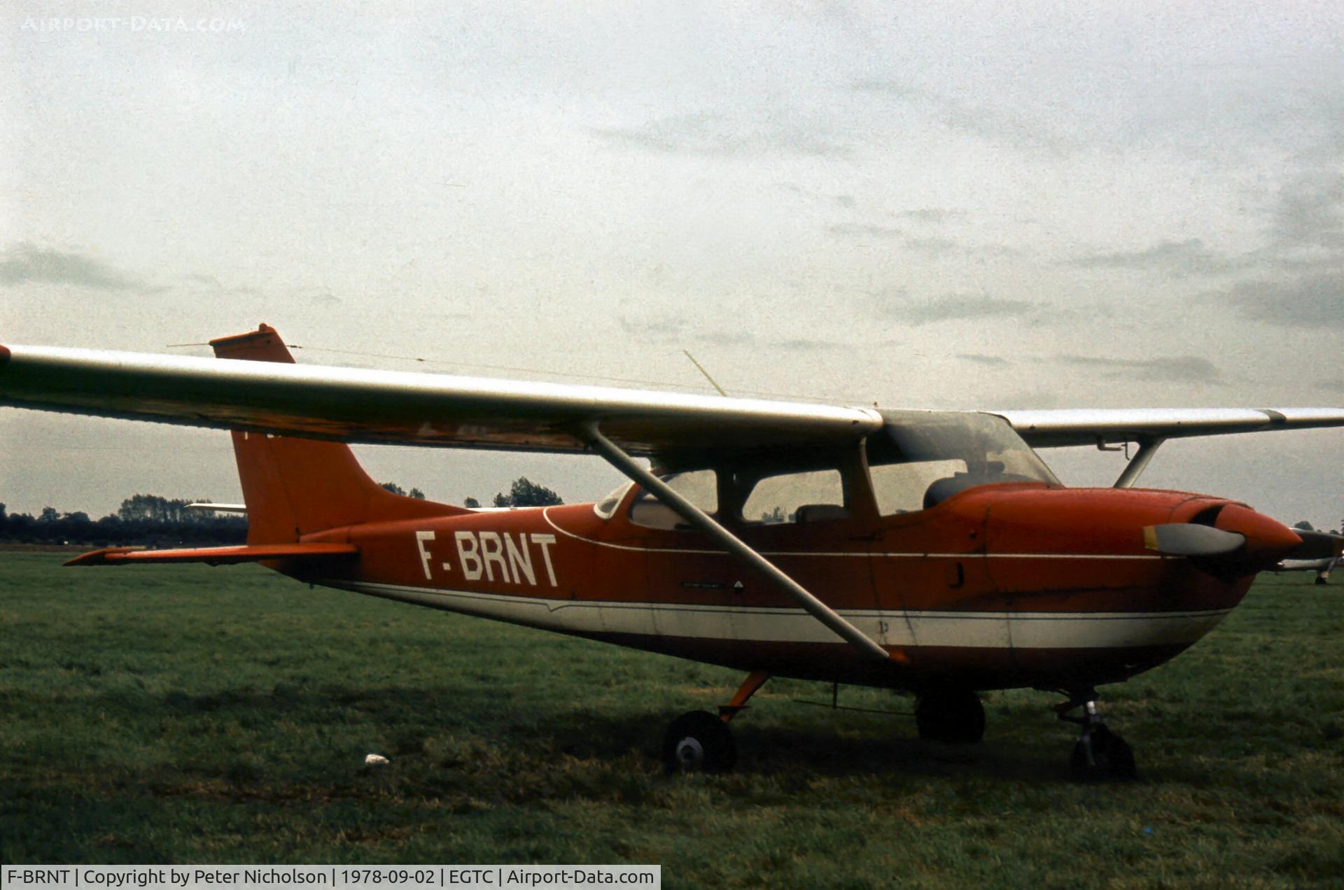 F-BRNT, Reims FR172F C/N 0103, Reims Cessna FR.172F Rocket at the 1977 Cranfield Business & Light Aviation Show.