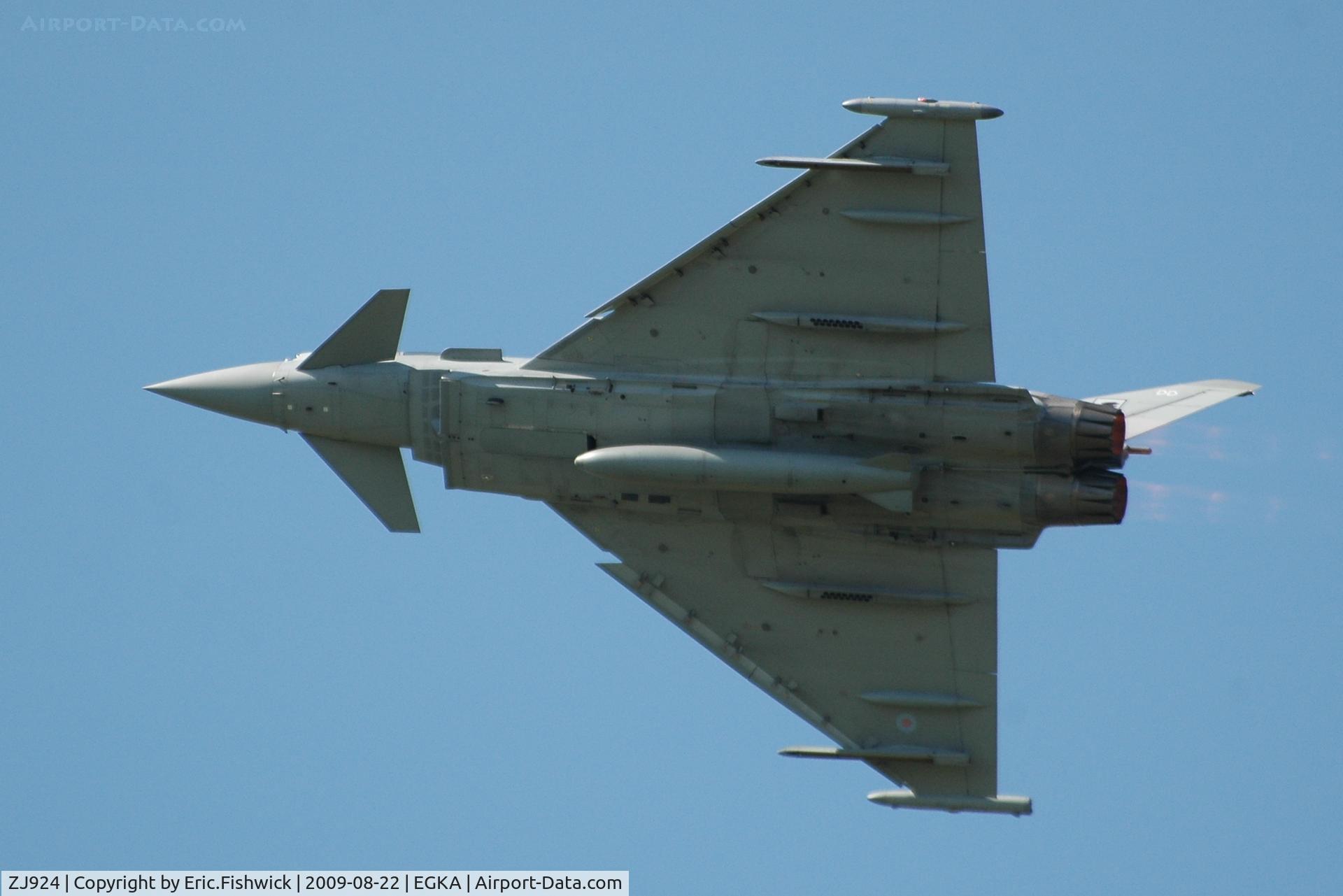 ZJ924, 2006 Eurofighter EF-2000 Typhoon FGR4 C/N 0077/BS015, ZJ924 at RAFA Battle of Britain Airshow, Shoreham Airport Aug 09