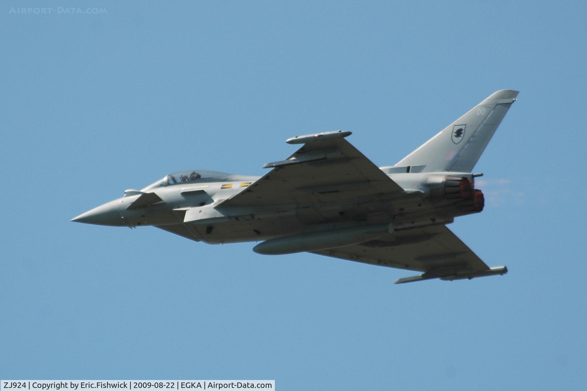 ZJ924, 2006 Eurofighter EF-2000 Typhoon FGR4 C/N 0077/BS015, ZJ924 at RAFA Battle of Britain Airshow, Shoreham Airport Aug 09