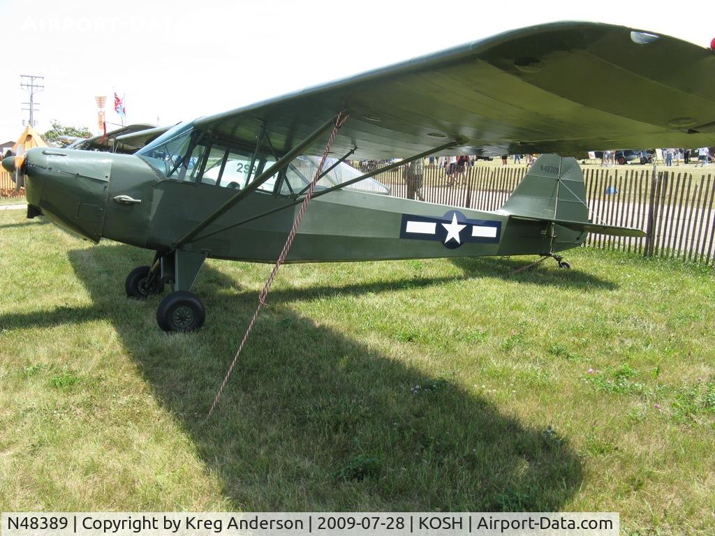 N48389, 1943 Taylorcraft DCO-65 C/N L-5300, EAA Airventure 2009