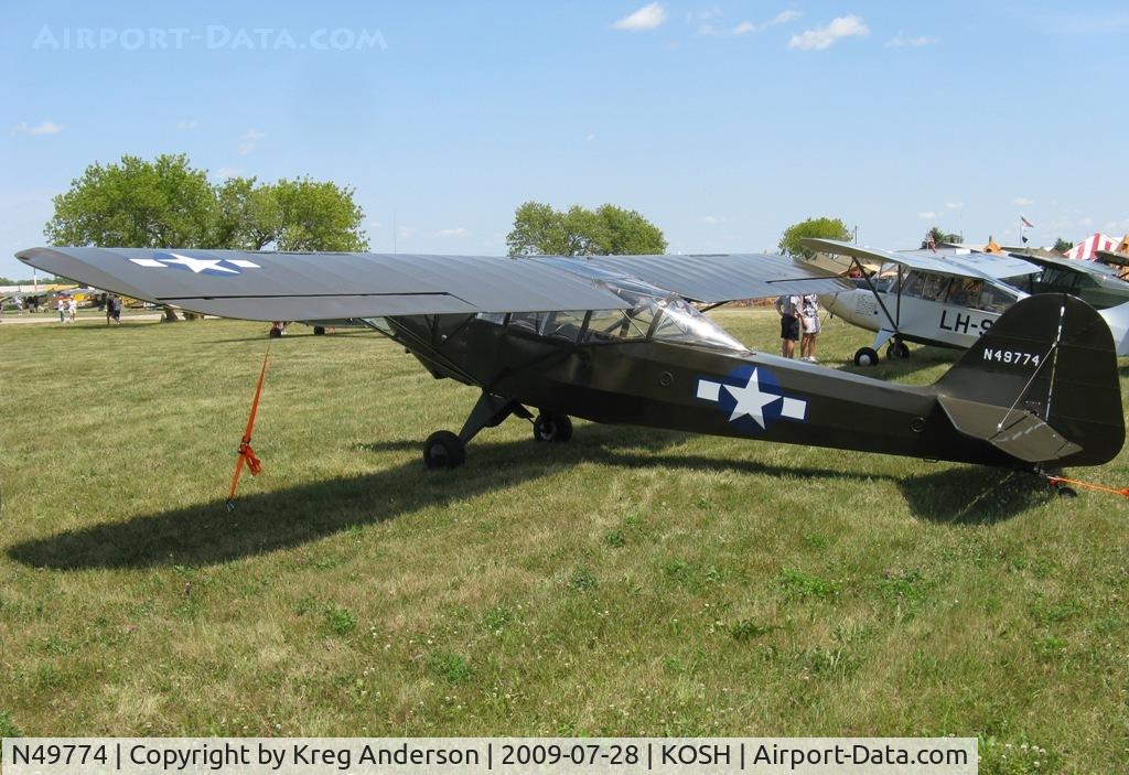 N49774, 1943 Taylorcraft L-2M C/N L-5535, EAA Airventure 2009