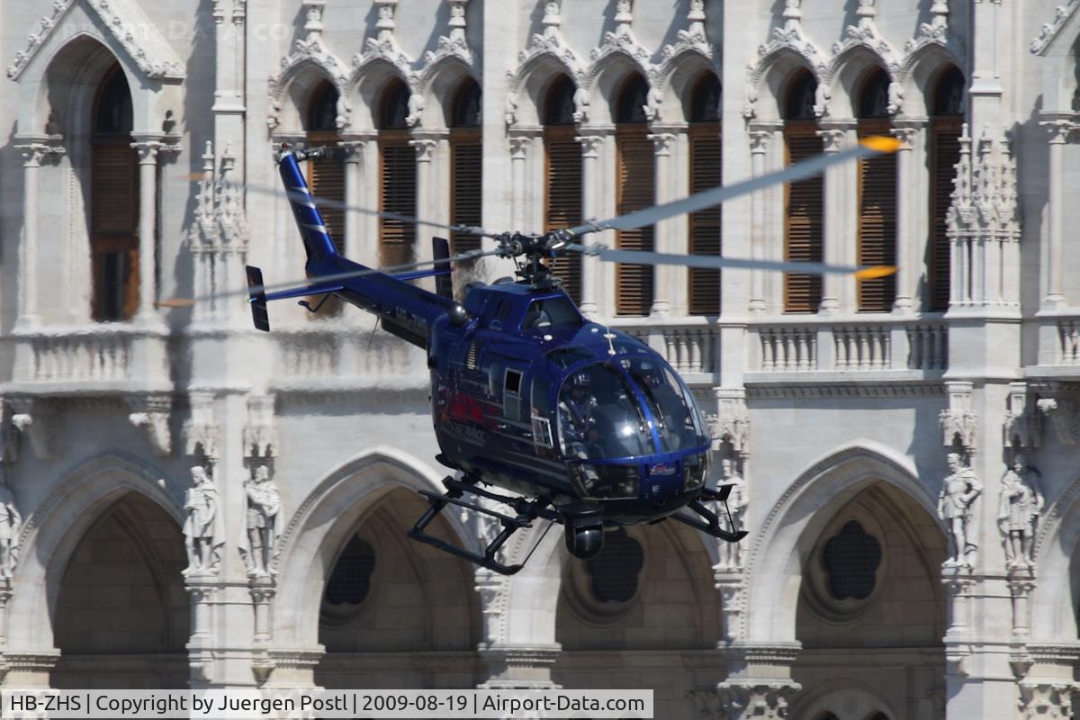 HB-ZHS, 1982 Eurocopter Bo-105CBS-4 C/N S-606, Red Bull Air Race Budapest 2009 - Eurocopter BO105CBS-4